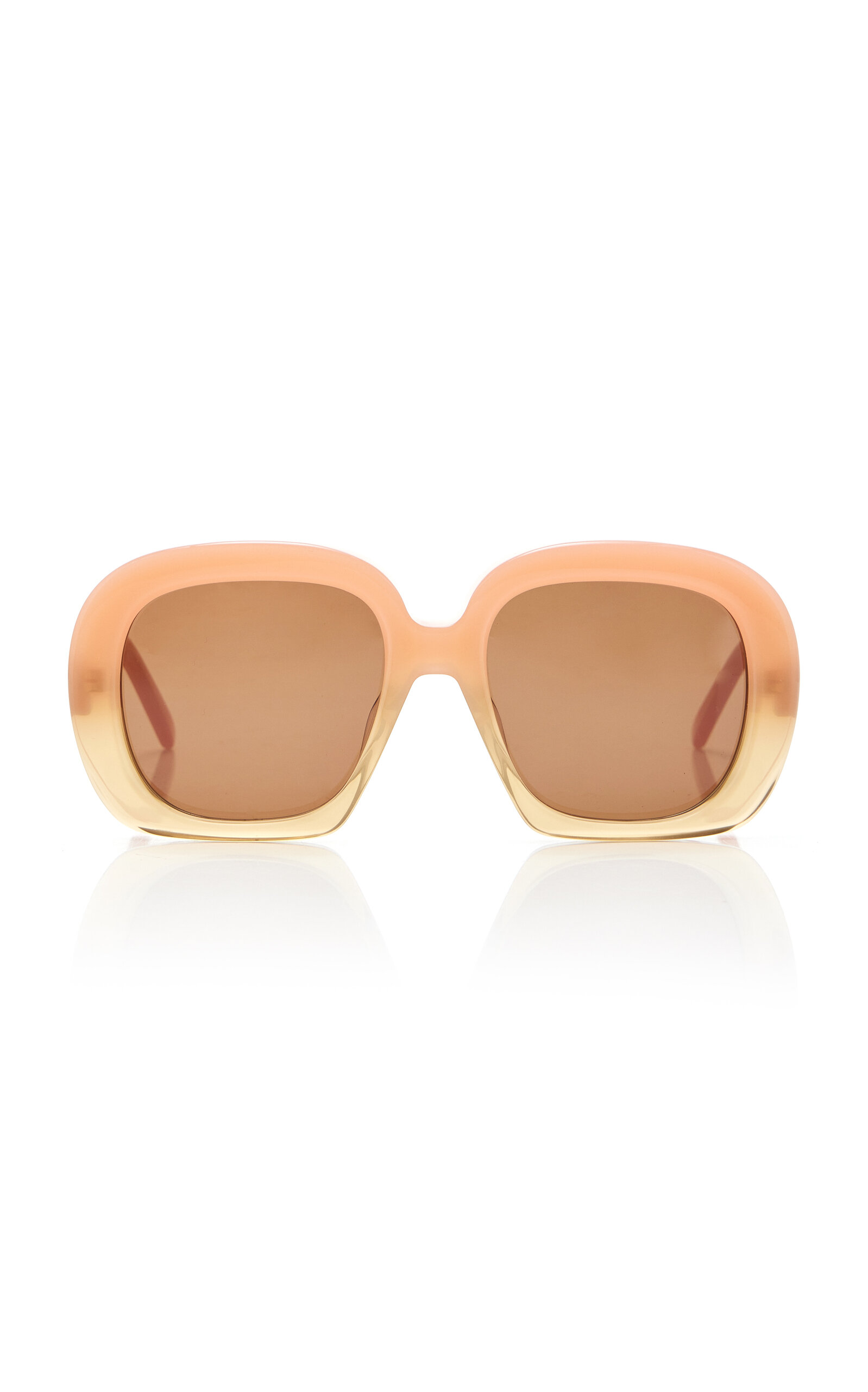 Loewe Halfmoon Square-frame Acetate Sunglasses In Pink