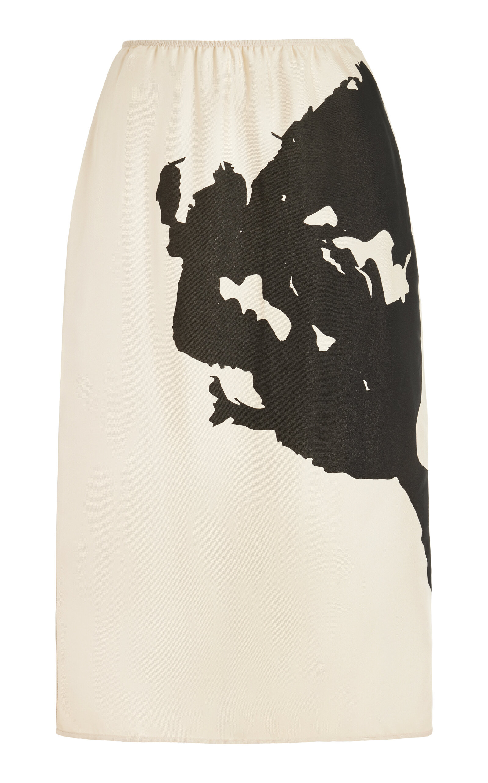 Shop Bite Studios Printed Silk Skirt In White
