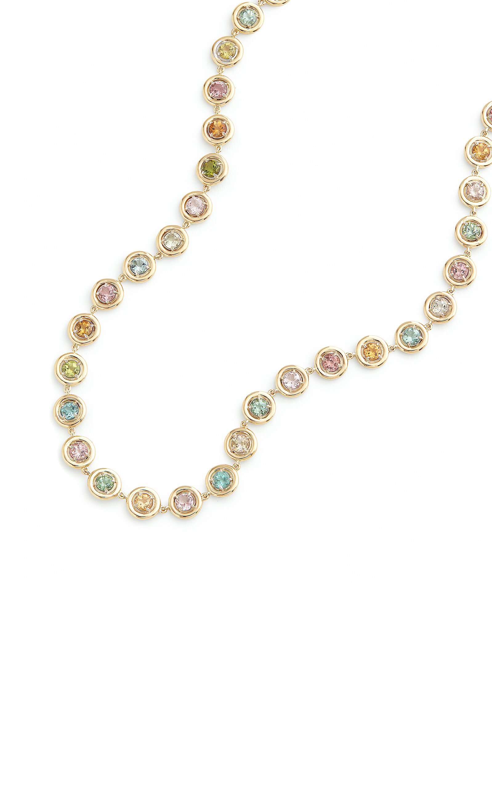 18k Yellow and White Gold Tourmaline Necklace