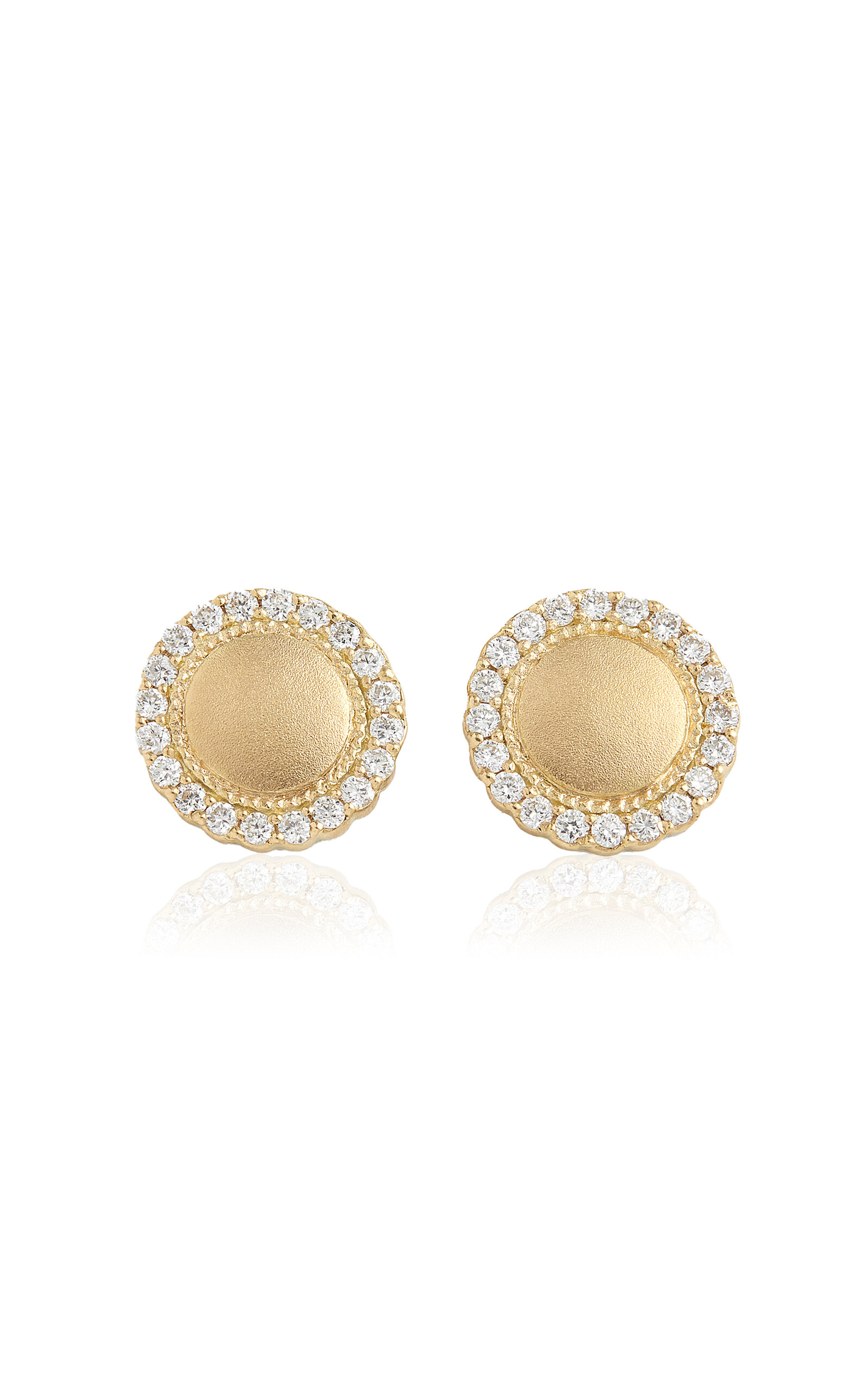 Jamie Wolf Diamond Edge Stud Earrings In Gold