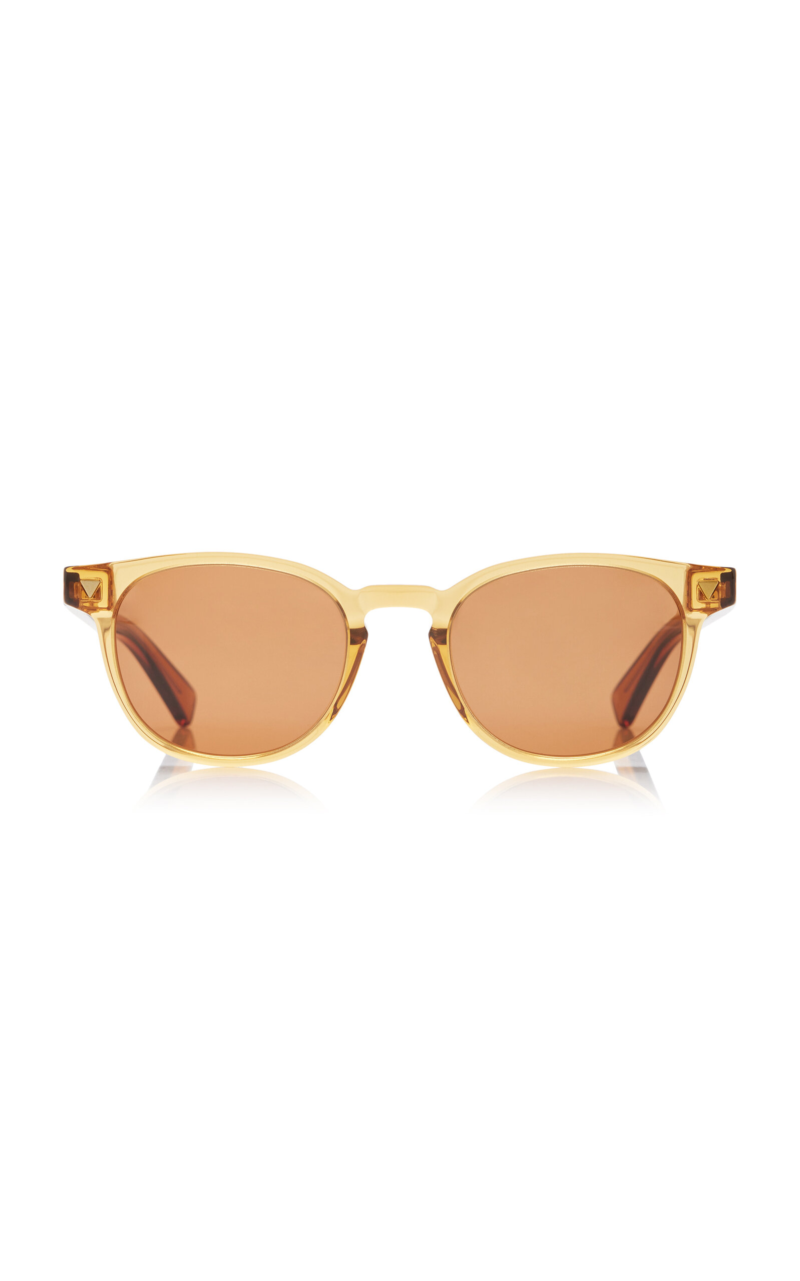 Bottega Veneta - Panthos Soft Round-Frame Acetate Sunglasses - Brown - OS - Moda Operandi