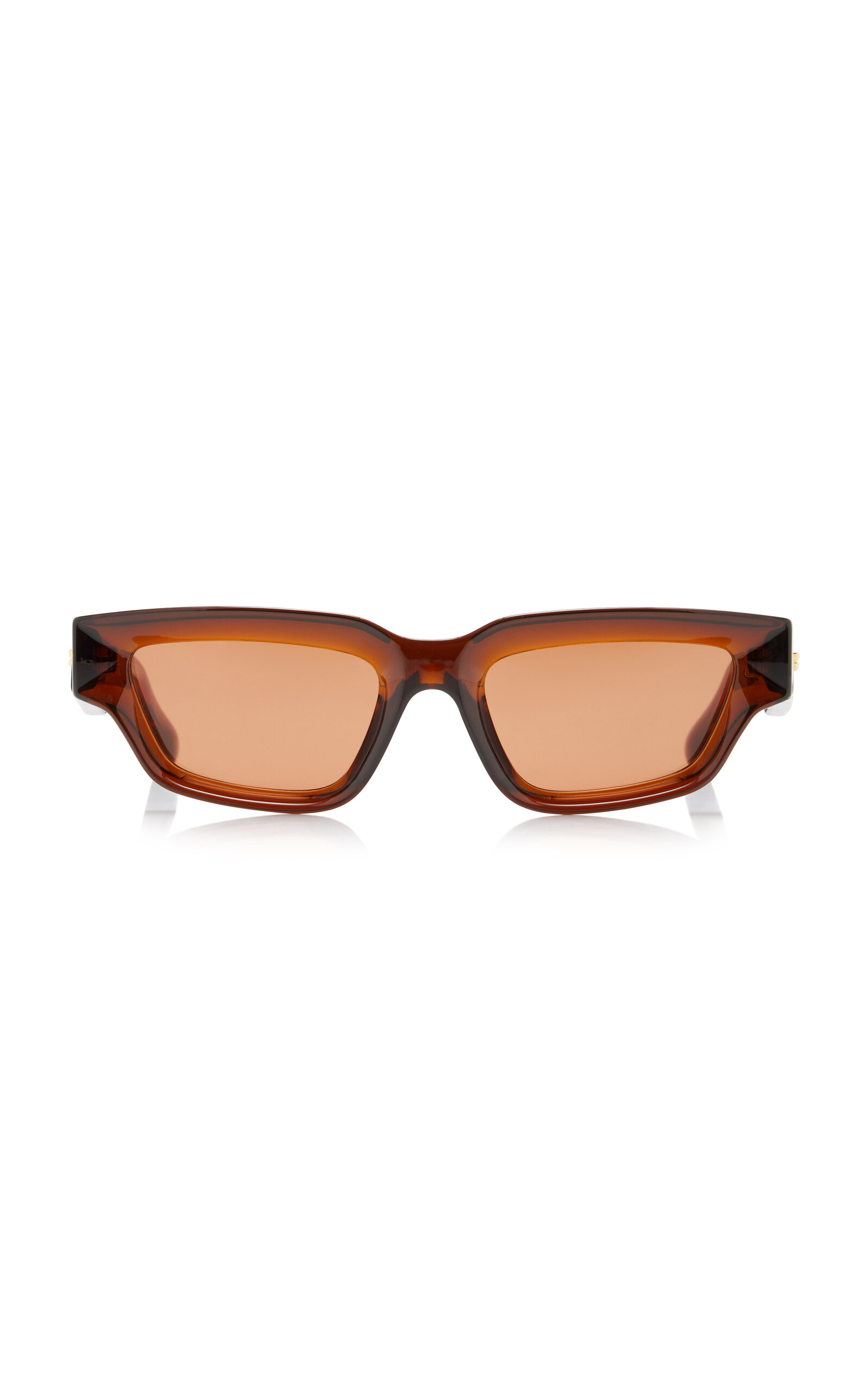 Bottega Veneta Sharp D-frame Acetate Sunglasses In Brown