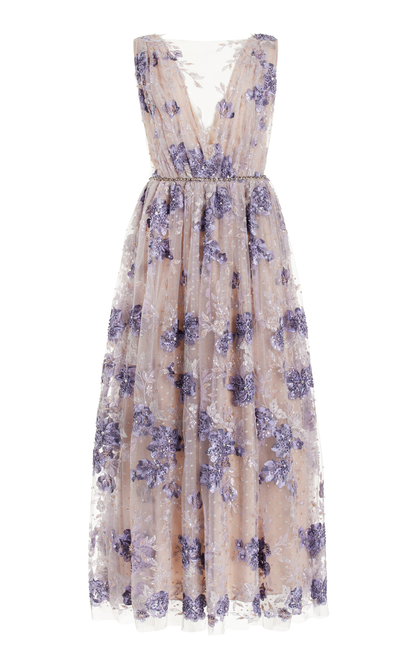 knee length dresses for ladies Lavender Fringe Textured Short Puff Sleeve Maternity Midi Dress – PinkBlush main image 1