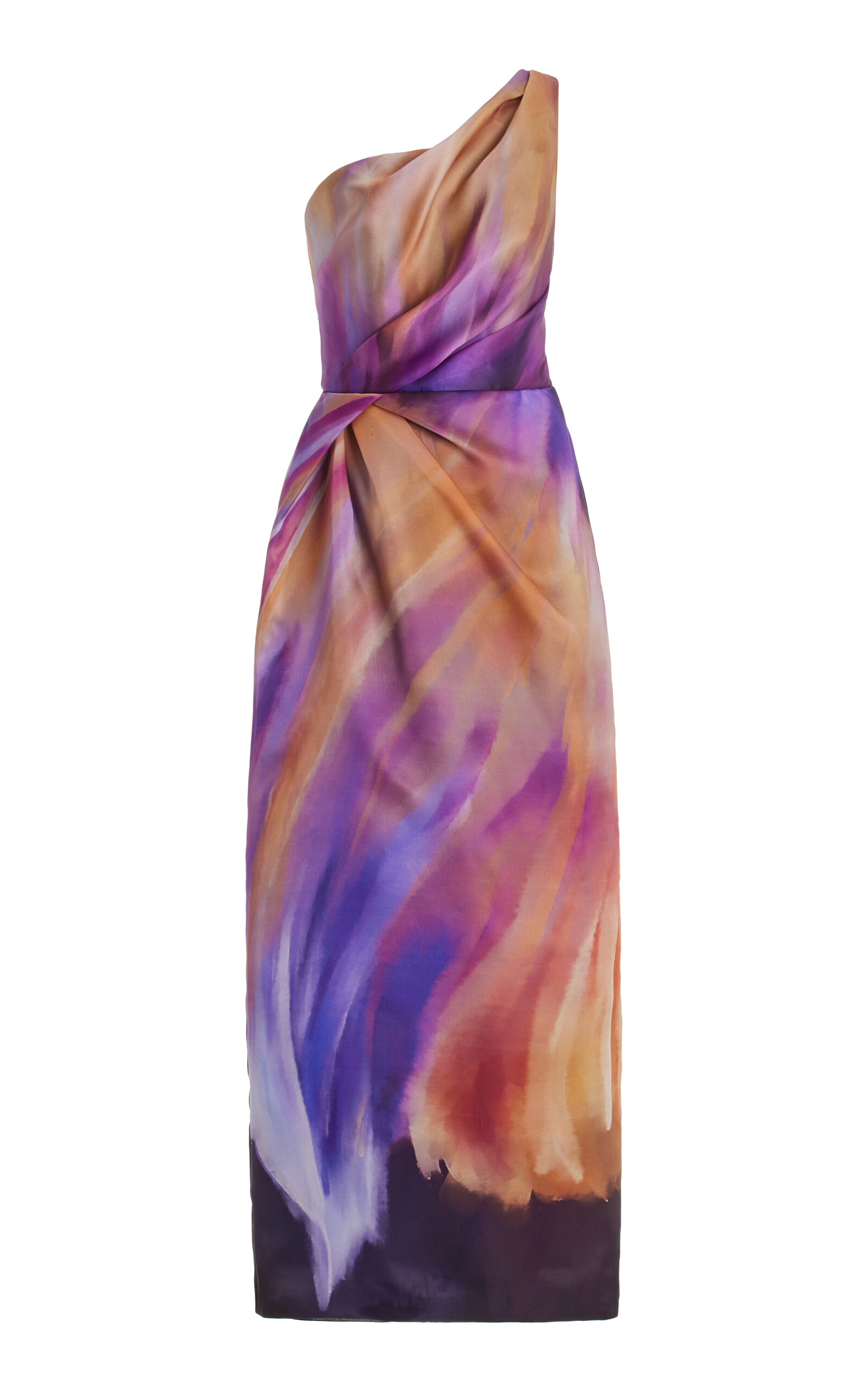 Marchesa Exclusive Twisted Silk Maxi Dress In Multi