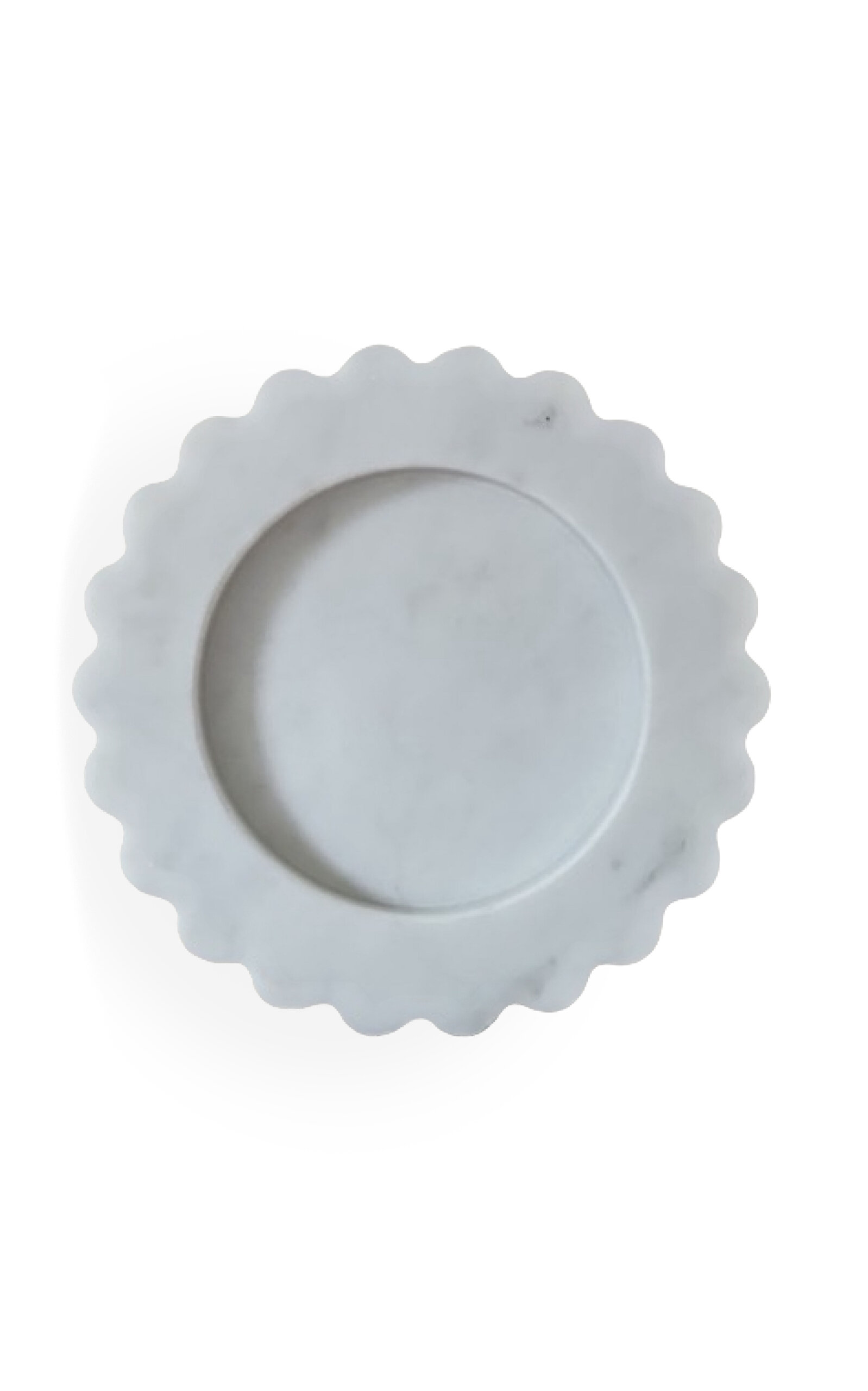 Anastasio Home Sun Scalloped-Marble Tray - White