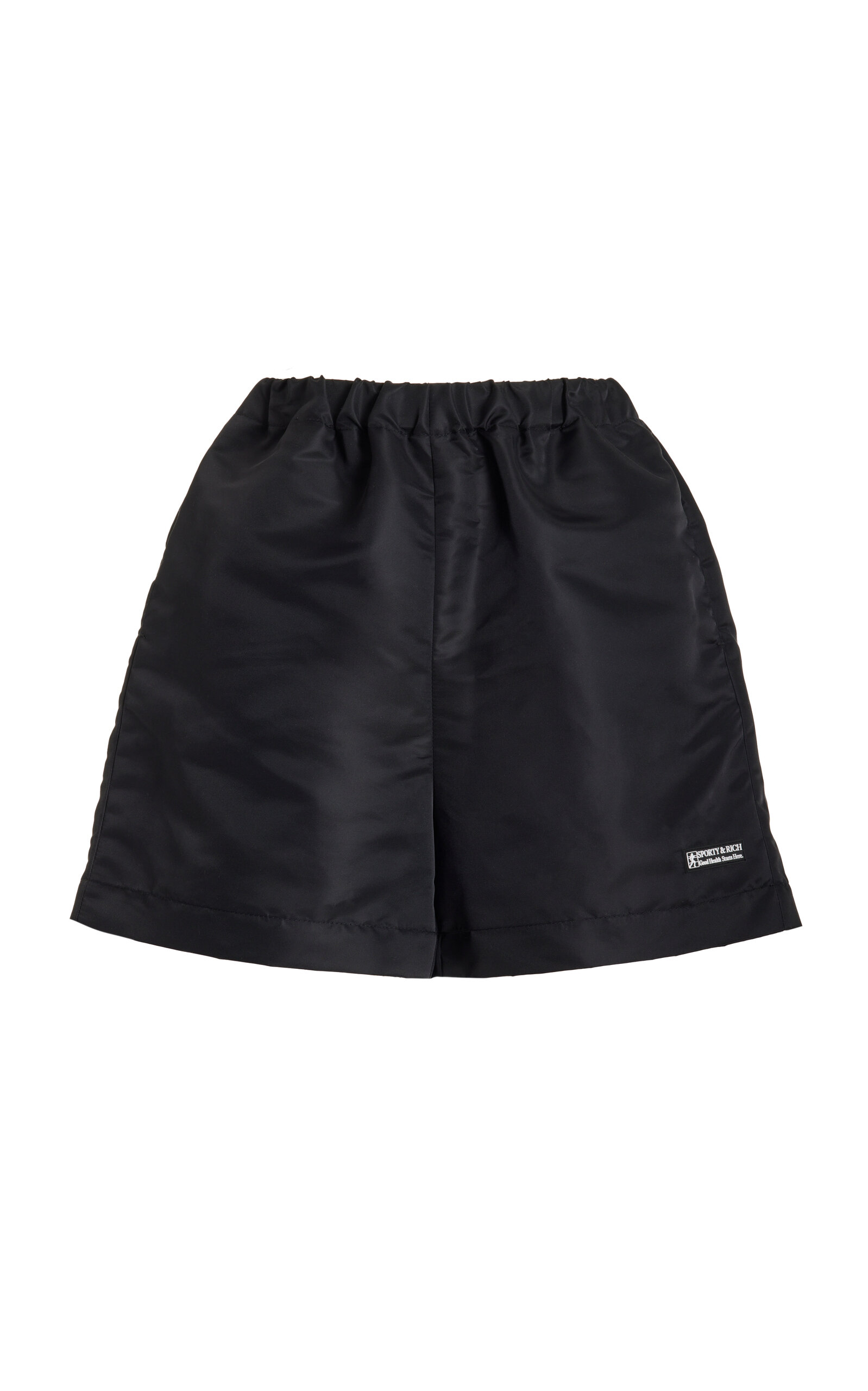 Shop Sporty And Rich Good Health Nylon Shorts In Black
