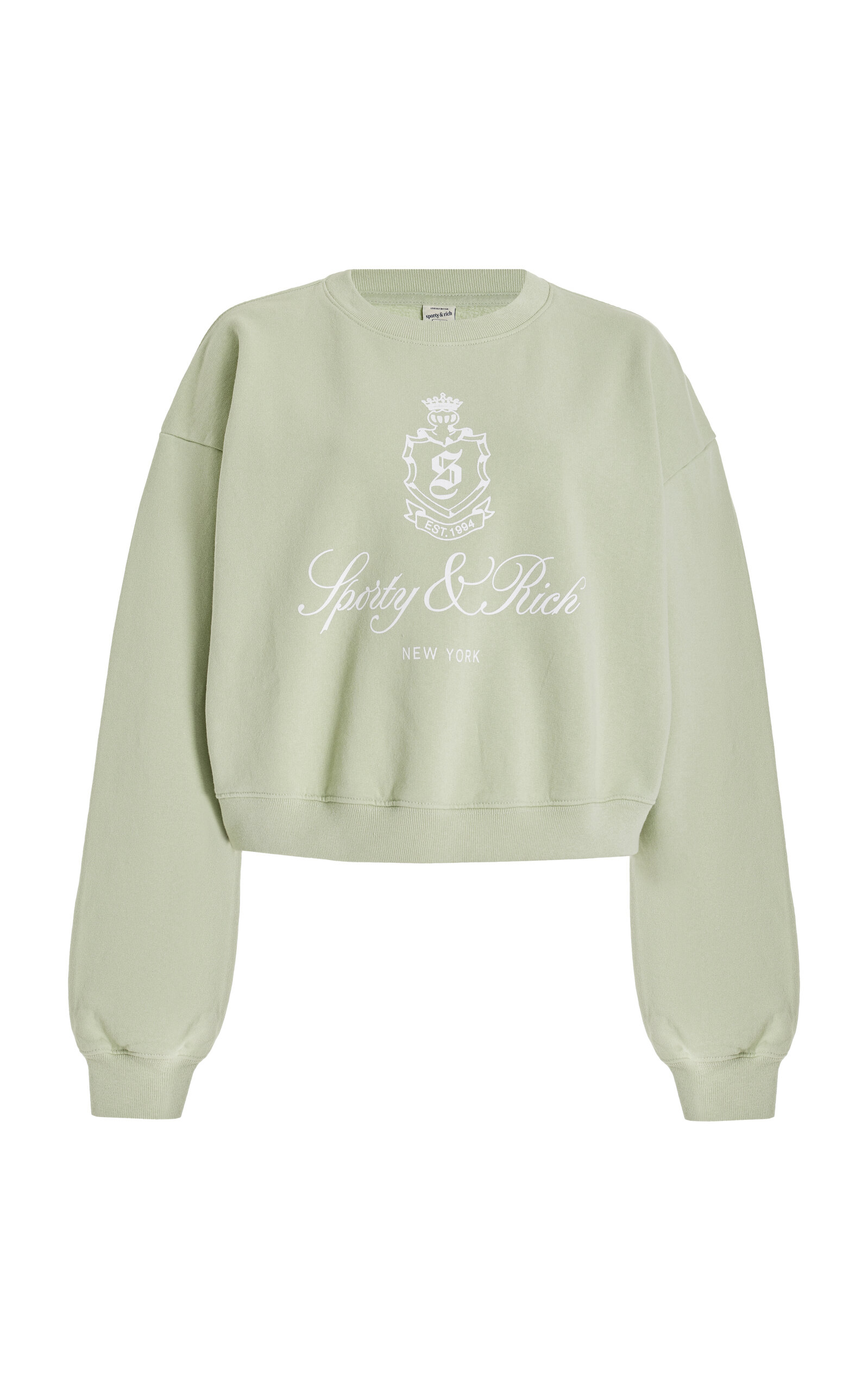 Vendome Cropped Cotton Sweatshirt