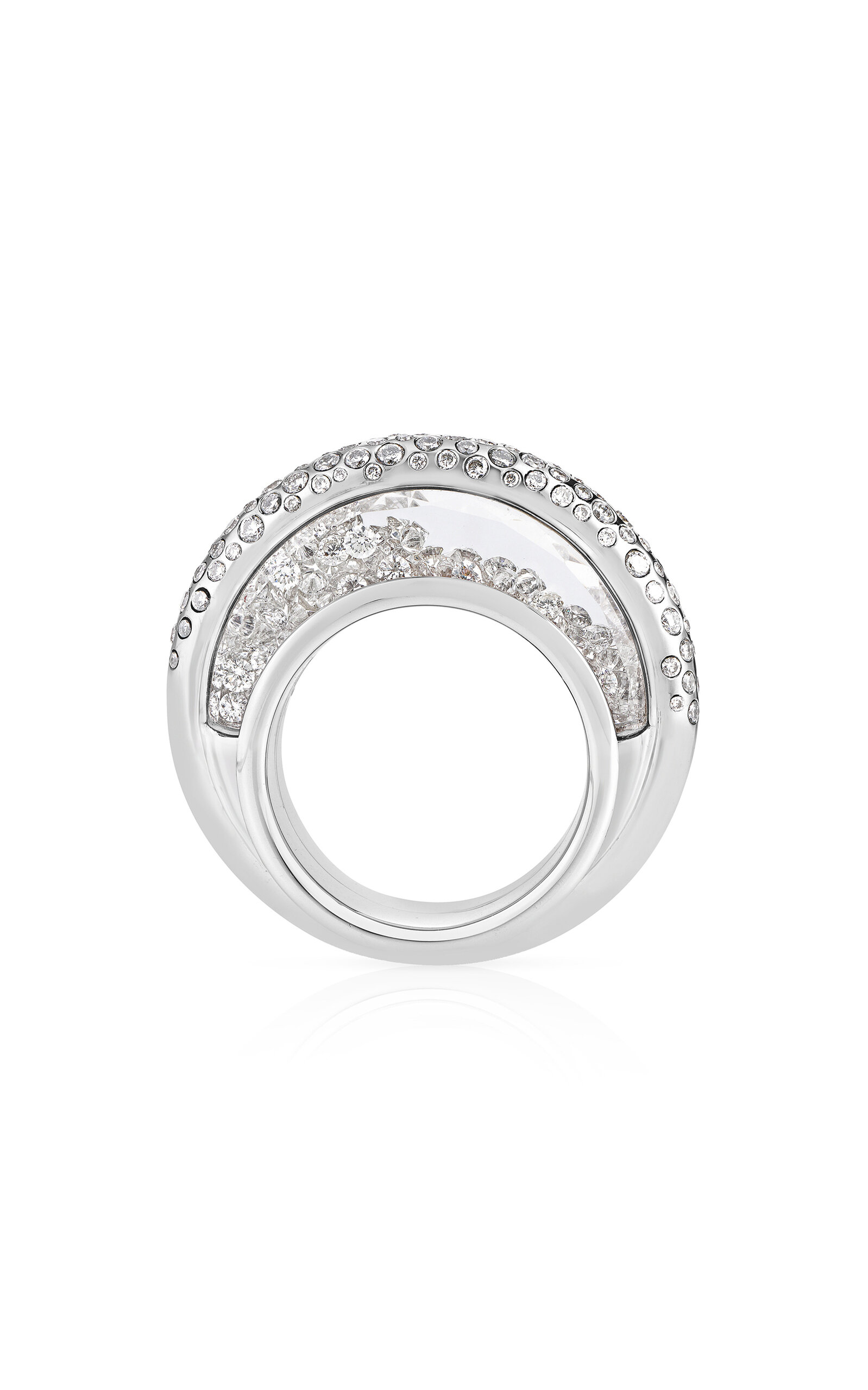 Moritz Glik 18k White Gold Artemis Pave Ring