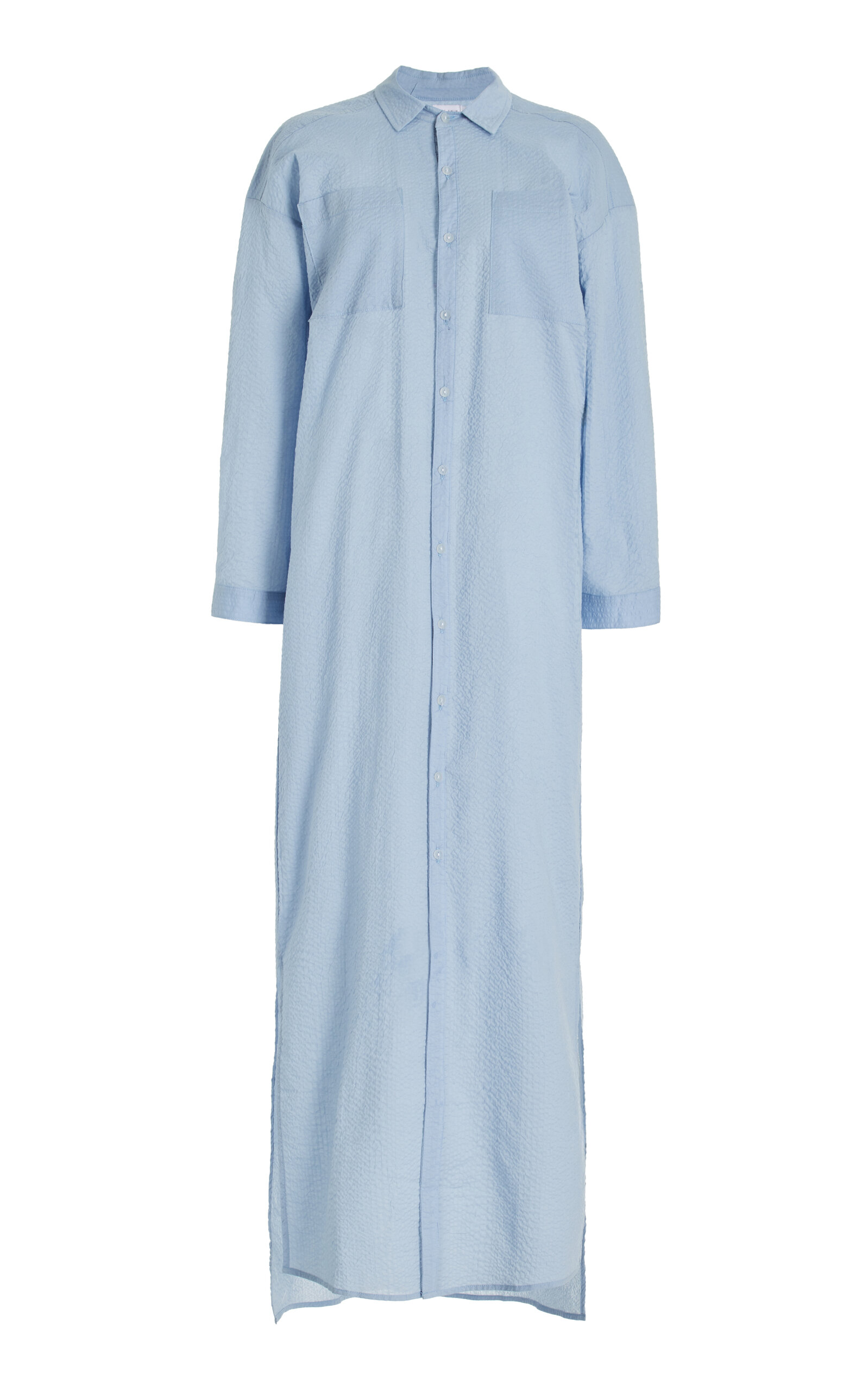 JADE SWIM - Mika Button-Down Maxi Dress - Blue - L/XL - Moda Operandi