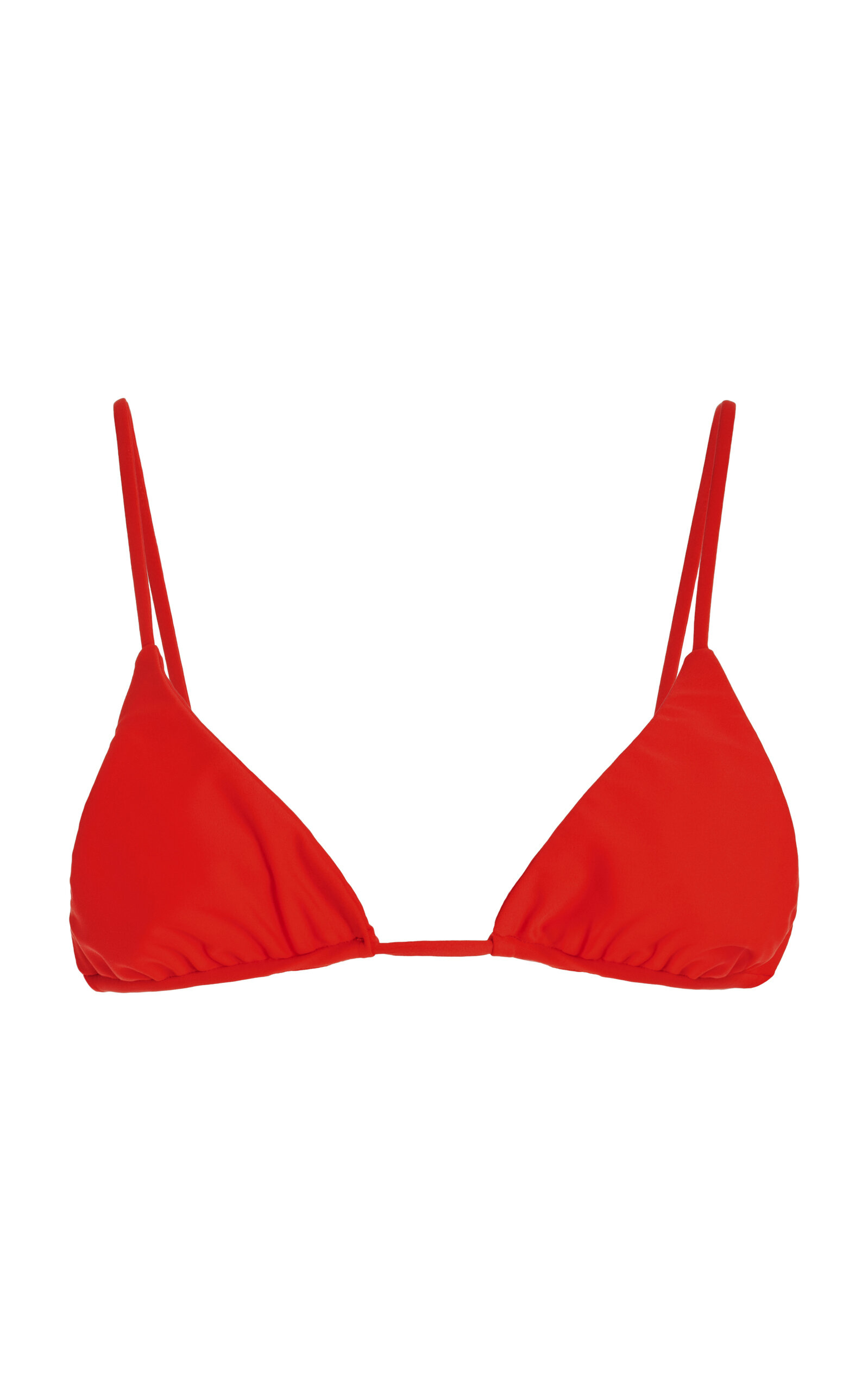 JADE SWIM - Via Triangle Bikini Top - Red - S - Moda Operandi