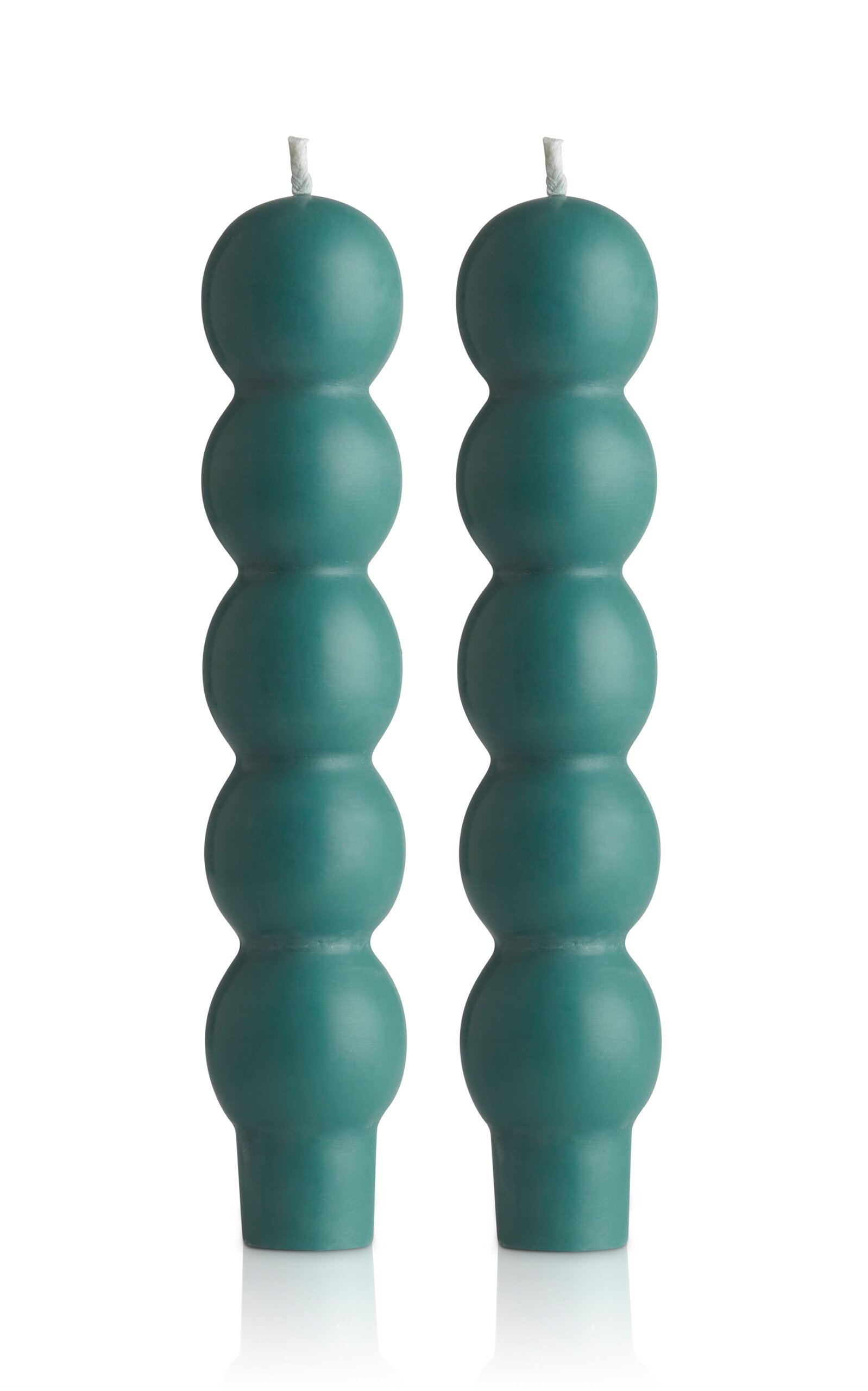 Maison Balzac Set-of-two Volute Candles In Green