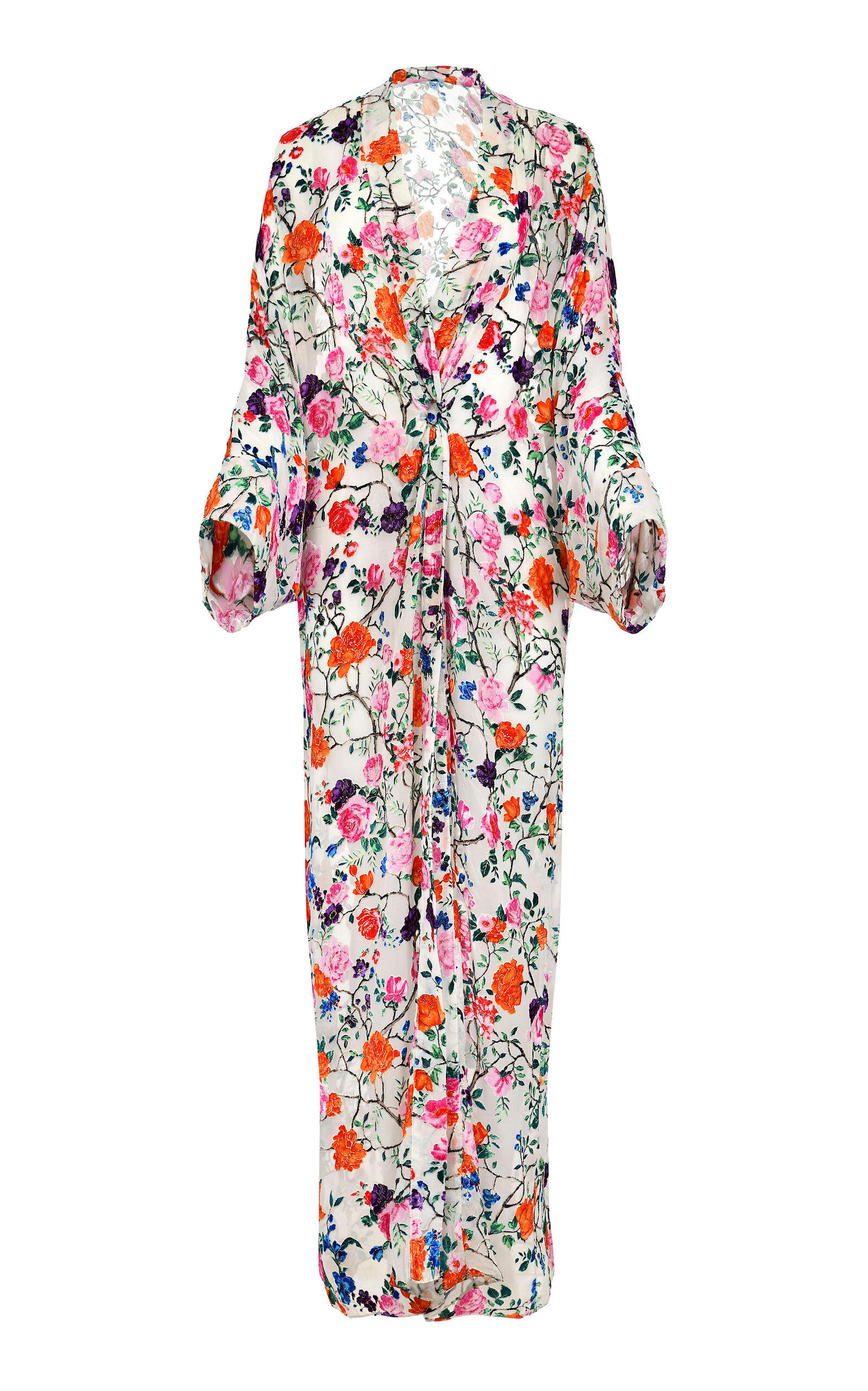 Francesca Floral Silk-Blend Kimono
