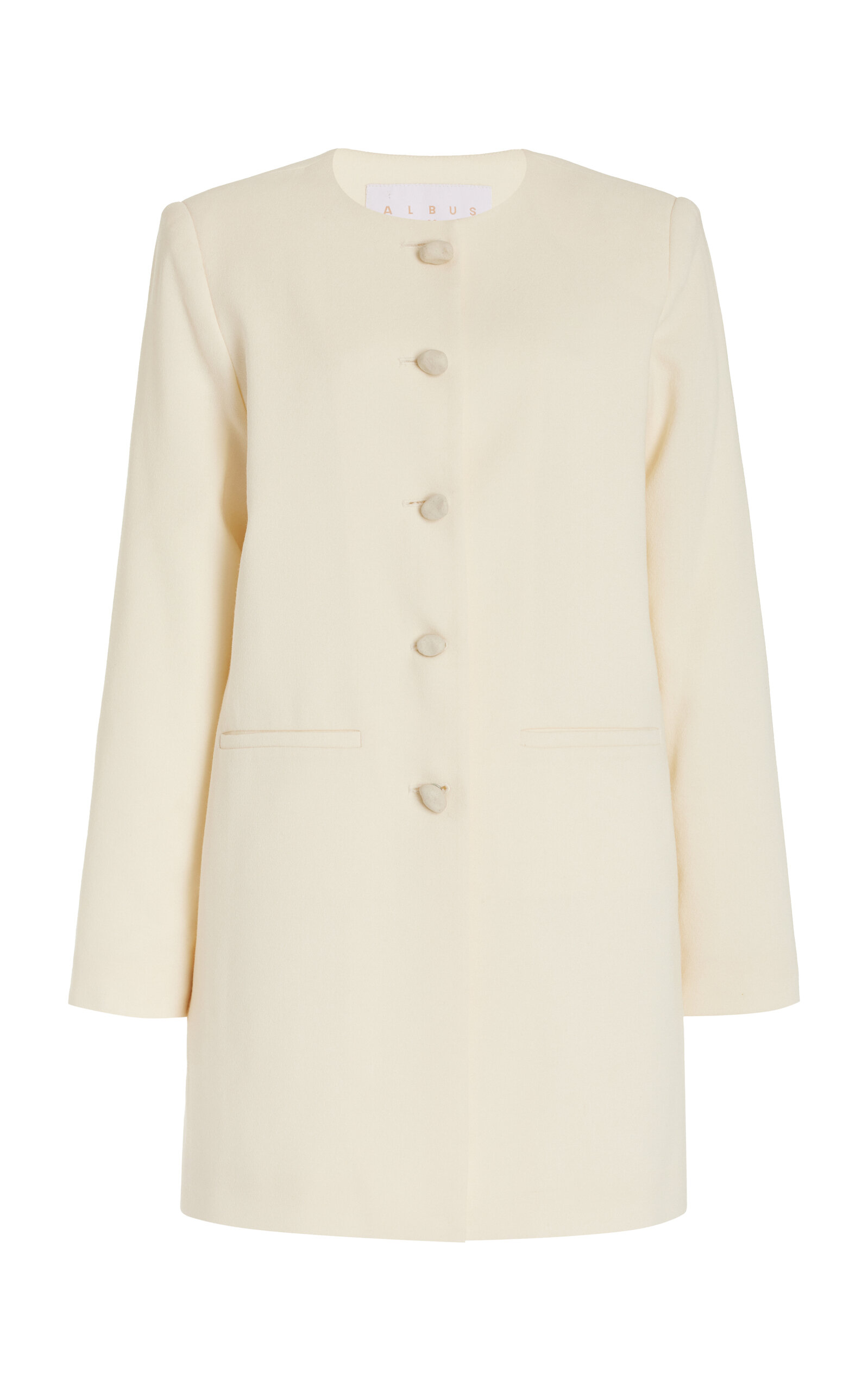 Albus Lumen Ariel Merino Wool Jacket In Neutral