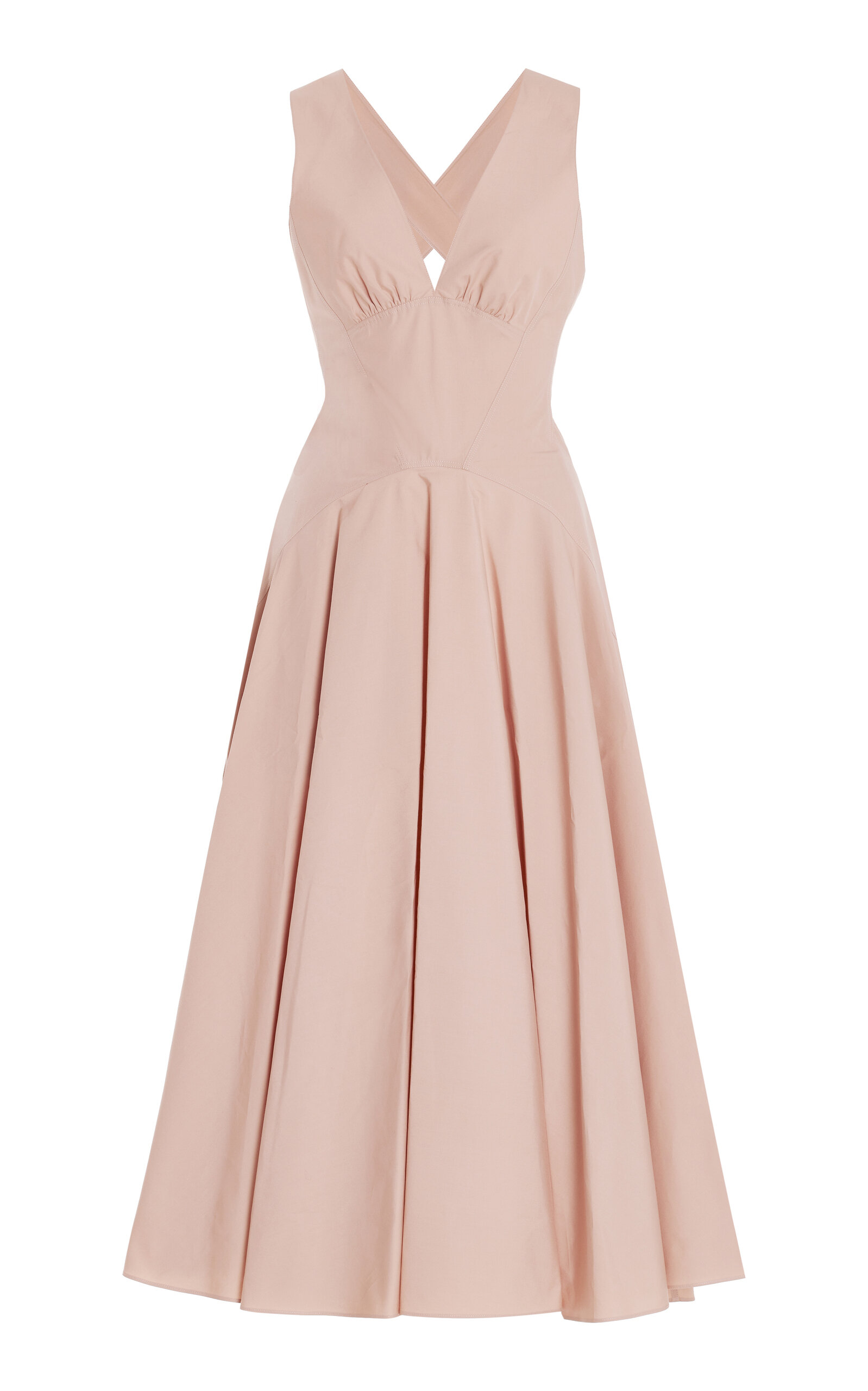 Alaïa Alaia Cotton Midi Dress Women In Pink