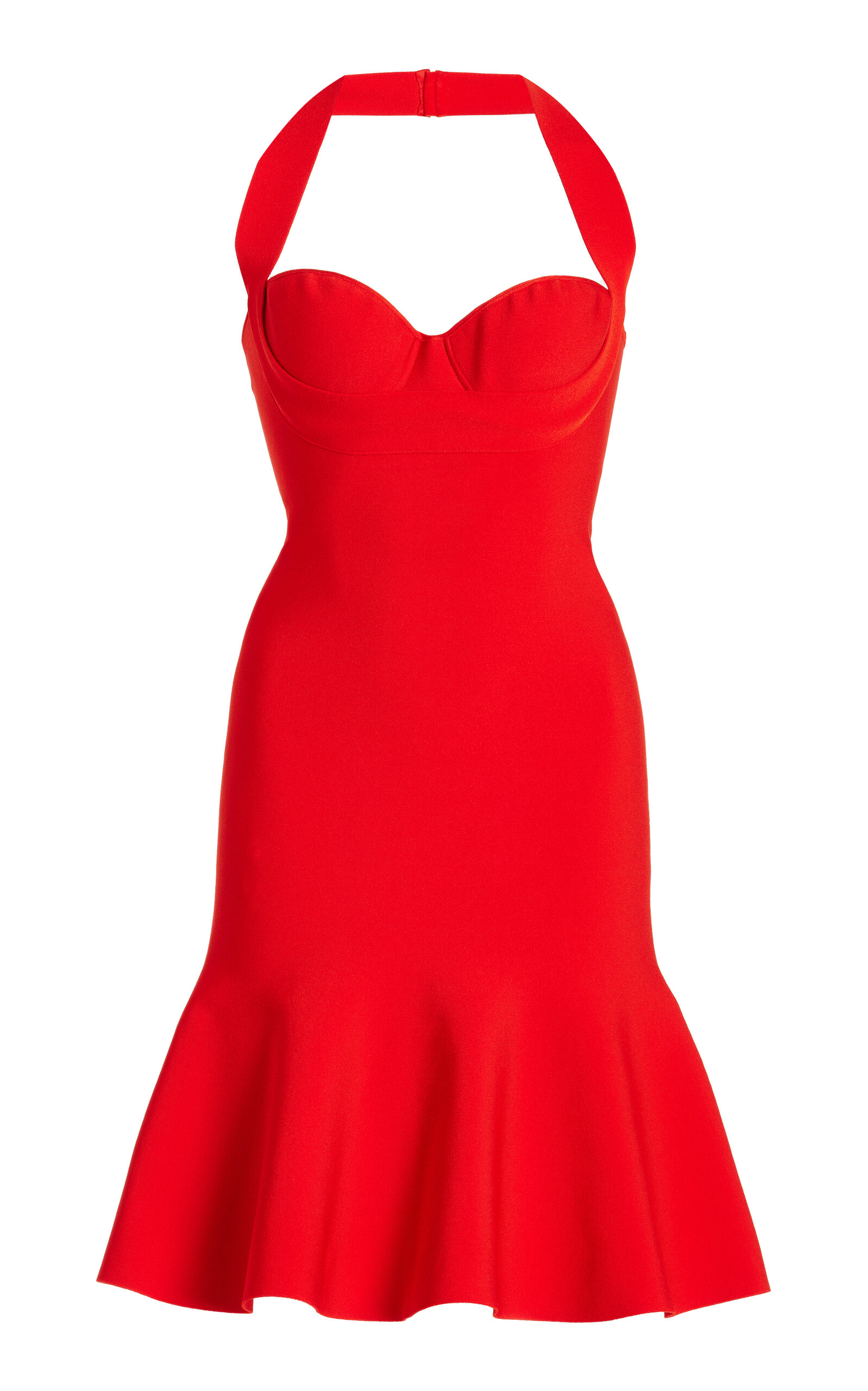 ALAÏA Iconic Bra Crepe Bustier Mini Dress