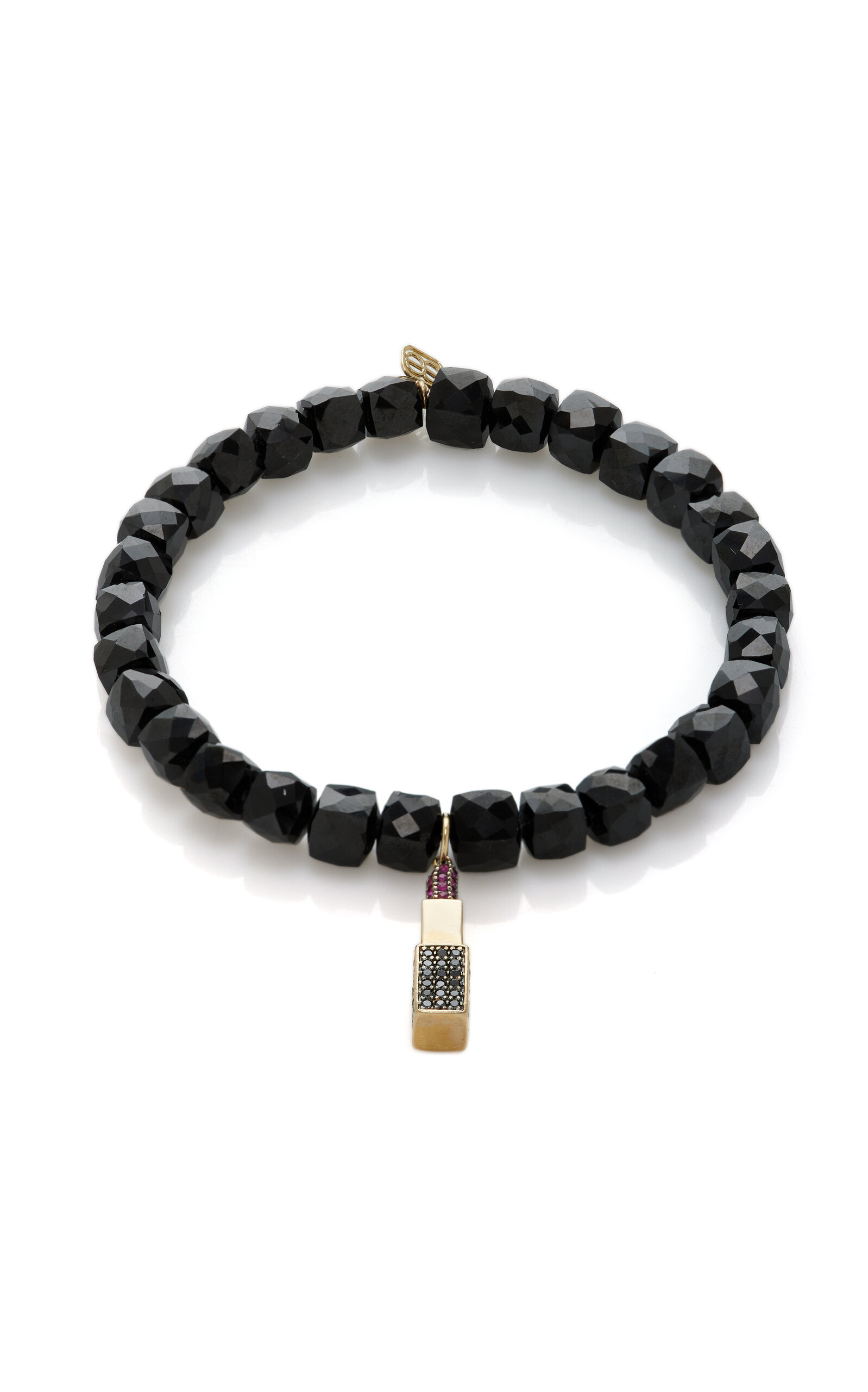 Sydney Evan - Lipstick 14K Yellow Gold Spinel Bracelet - Black - OS - Moda Operandi - Gifts For Her