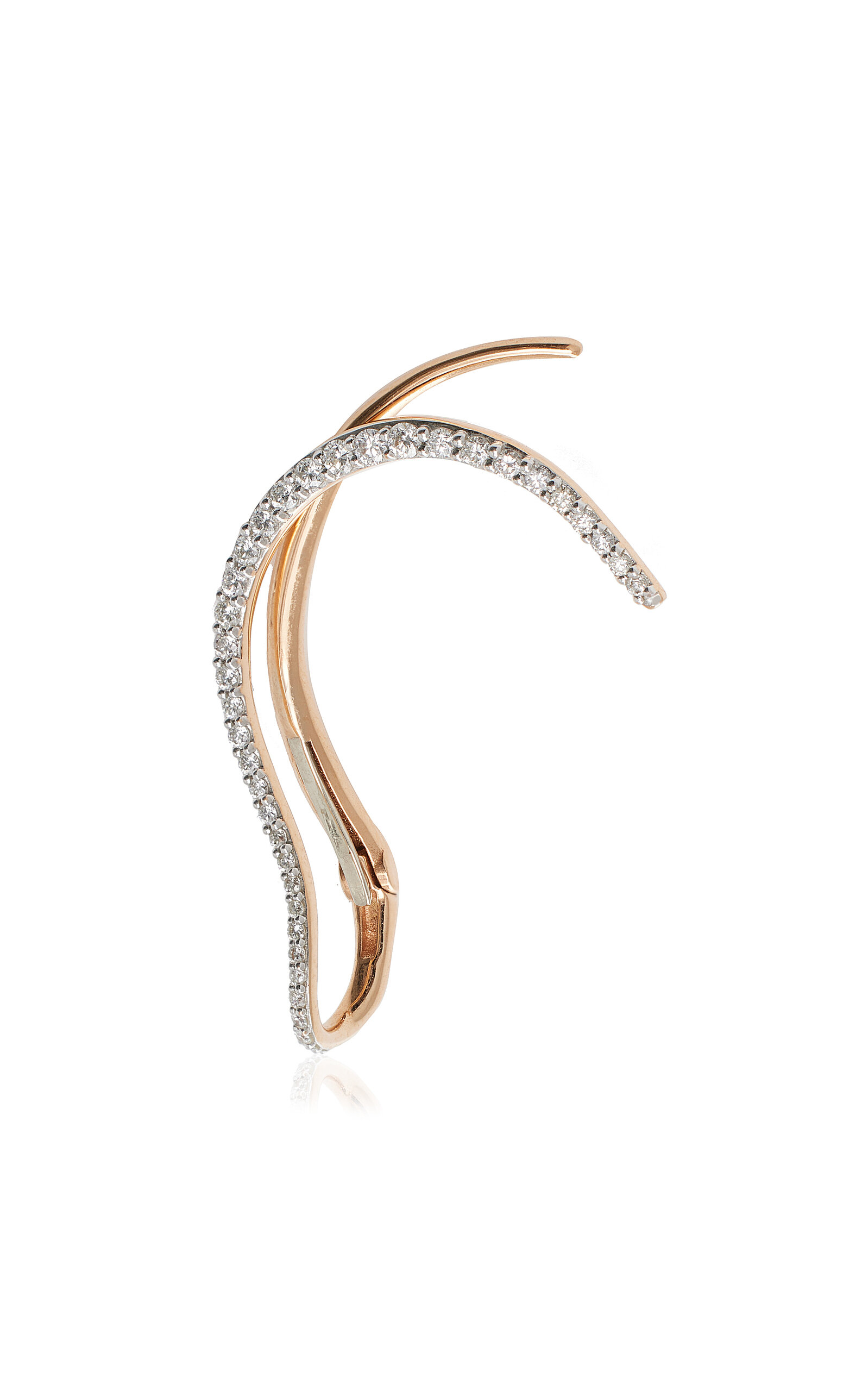 Queen Wave 18k Rose Gold Diamond Ear Jewel