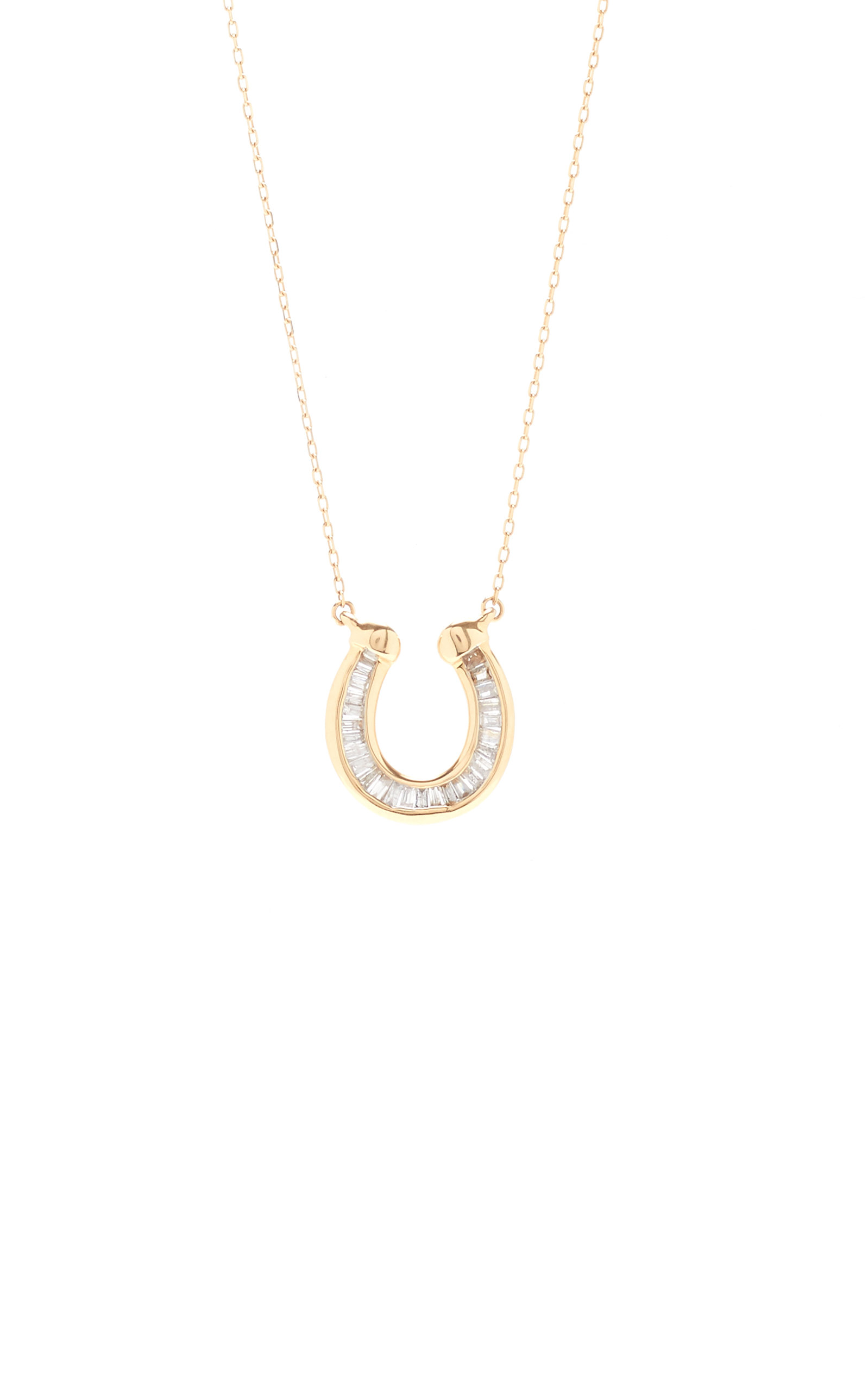 Adina Reyter Horseshoe 14k Yellow Gold Diamond Necklace