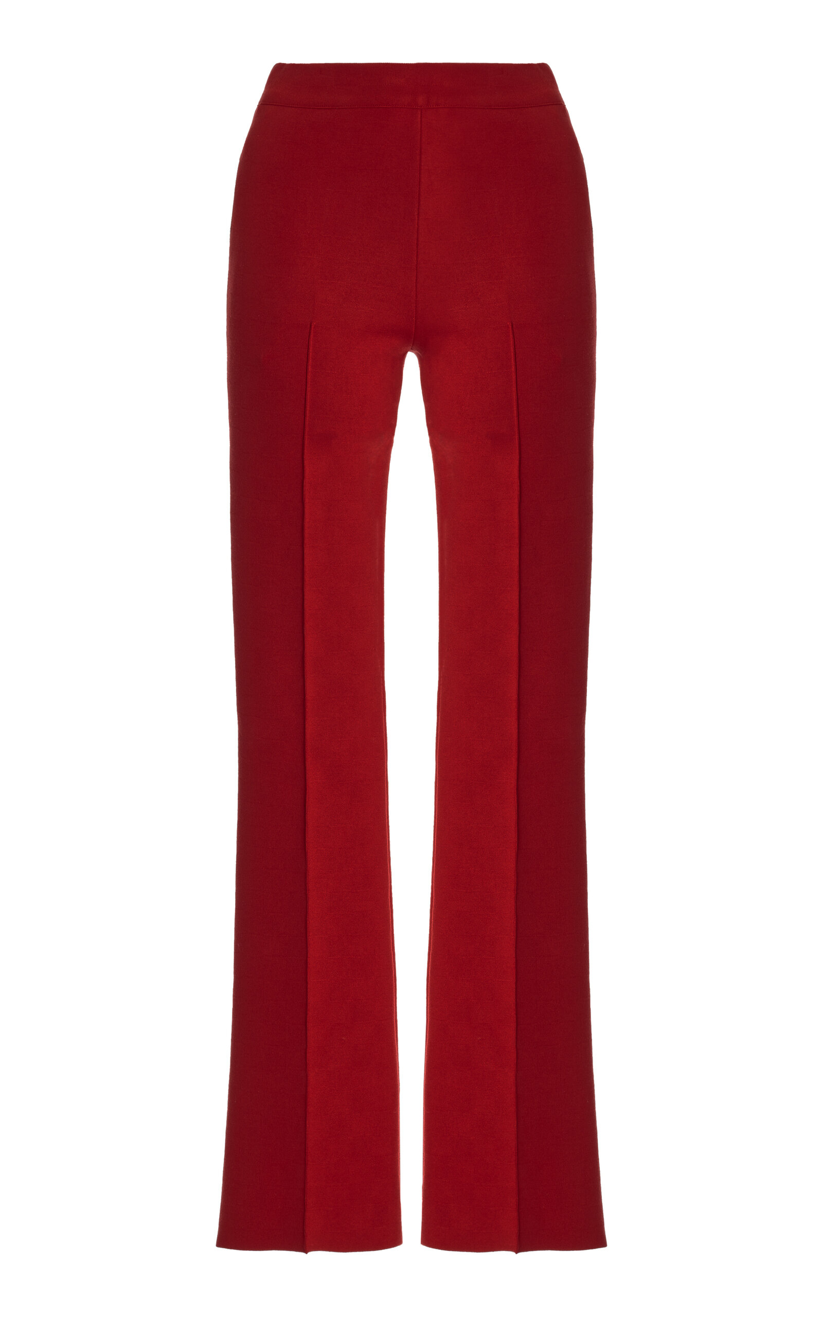 High Sport Exclusive Kick Flared Stretch-cotton Knit Pants In Red