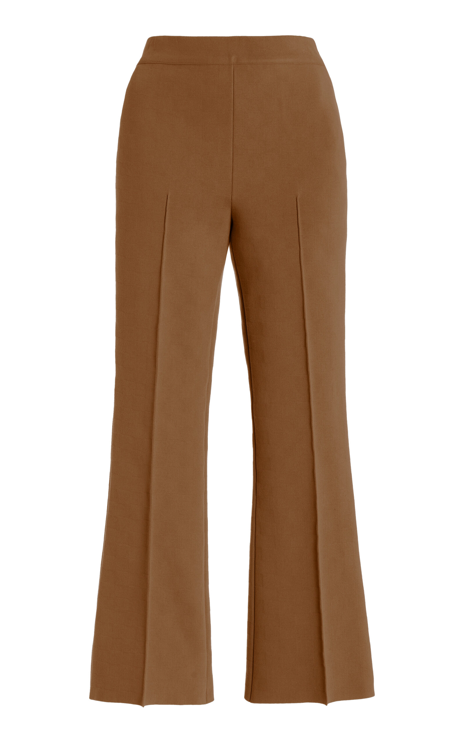 High Sport Exclusive Kick Flared Stretch-cotton Knit Pants In Brown
