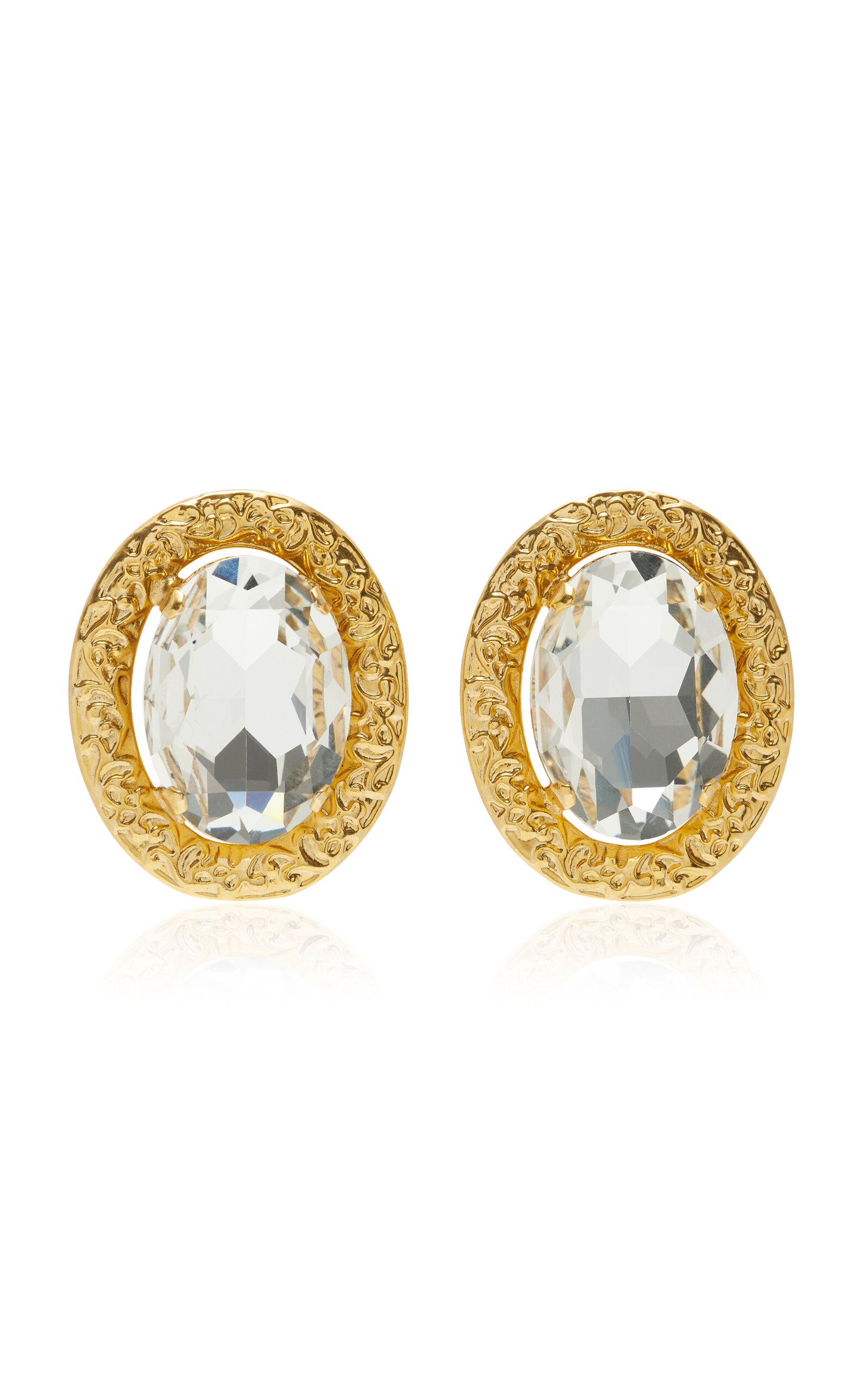 Jennifer Behr Dama Gold-plated Crystal Earrings