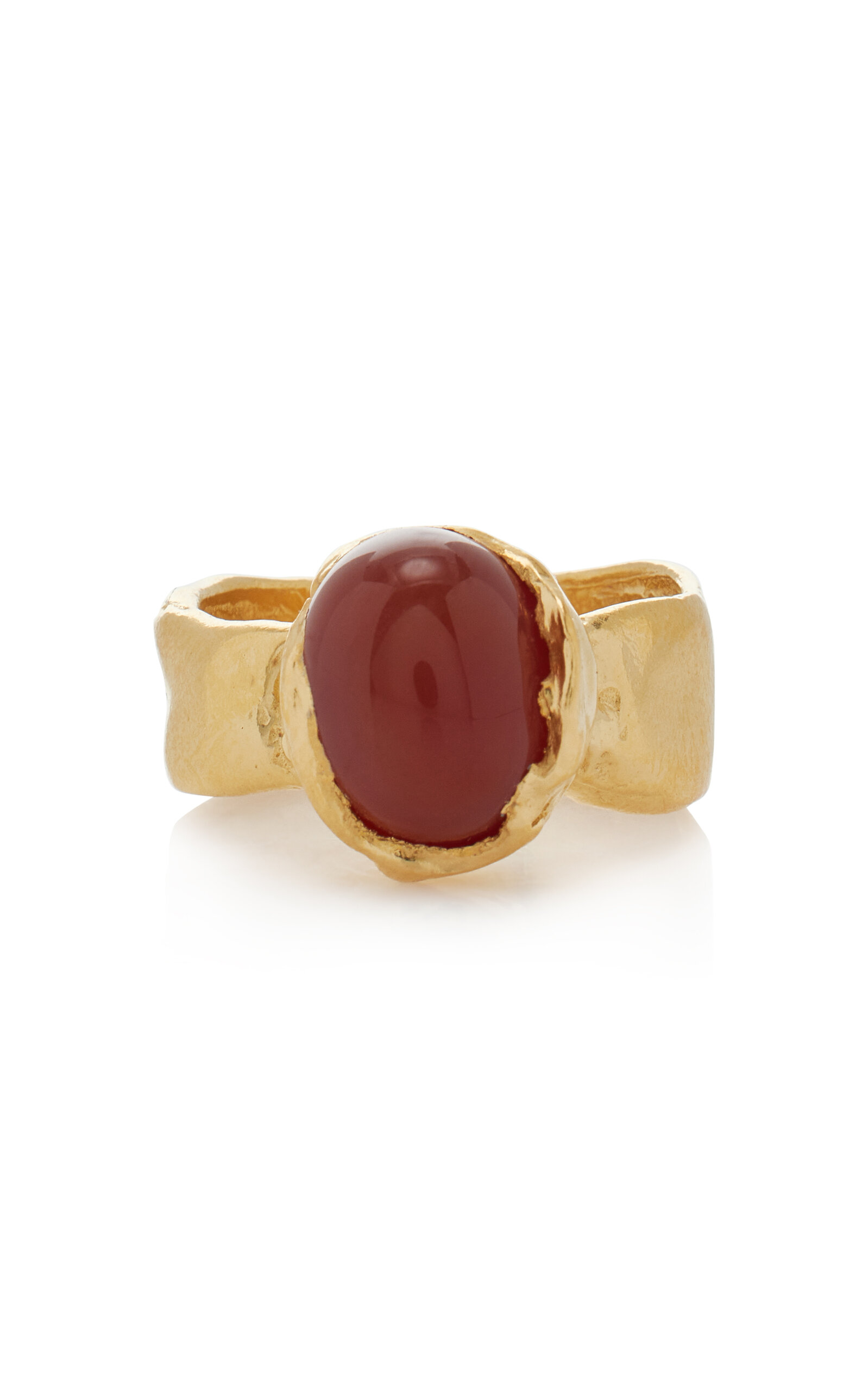 Pulpa Agate 18K Gold-Plated Ring