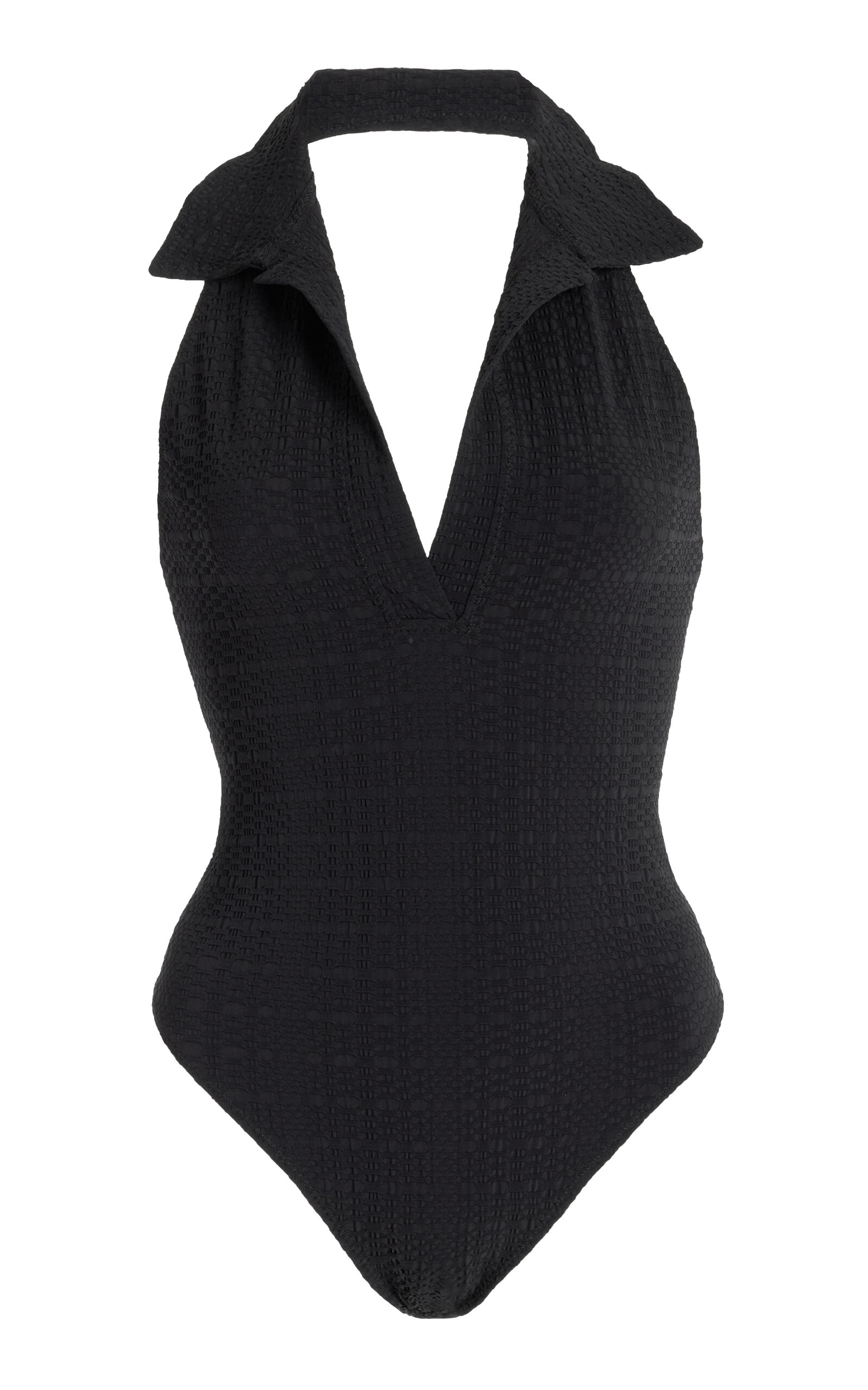 LISA MARIE FERNANDEZ POLO SEERSUCKER ONE-PIECE SWIMSUIT
