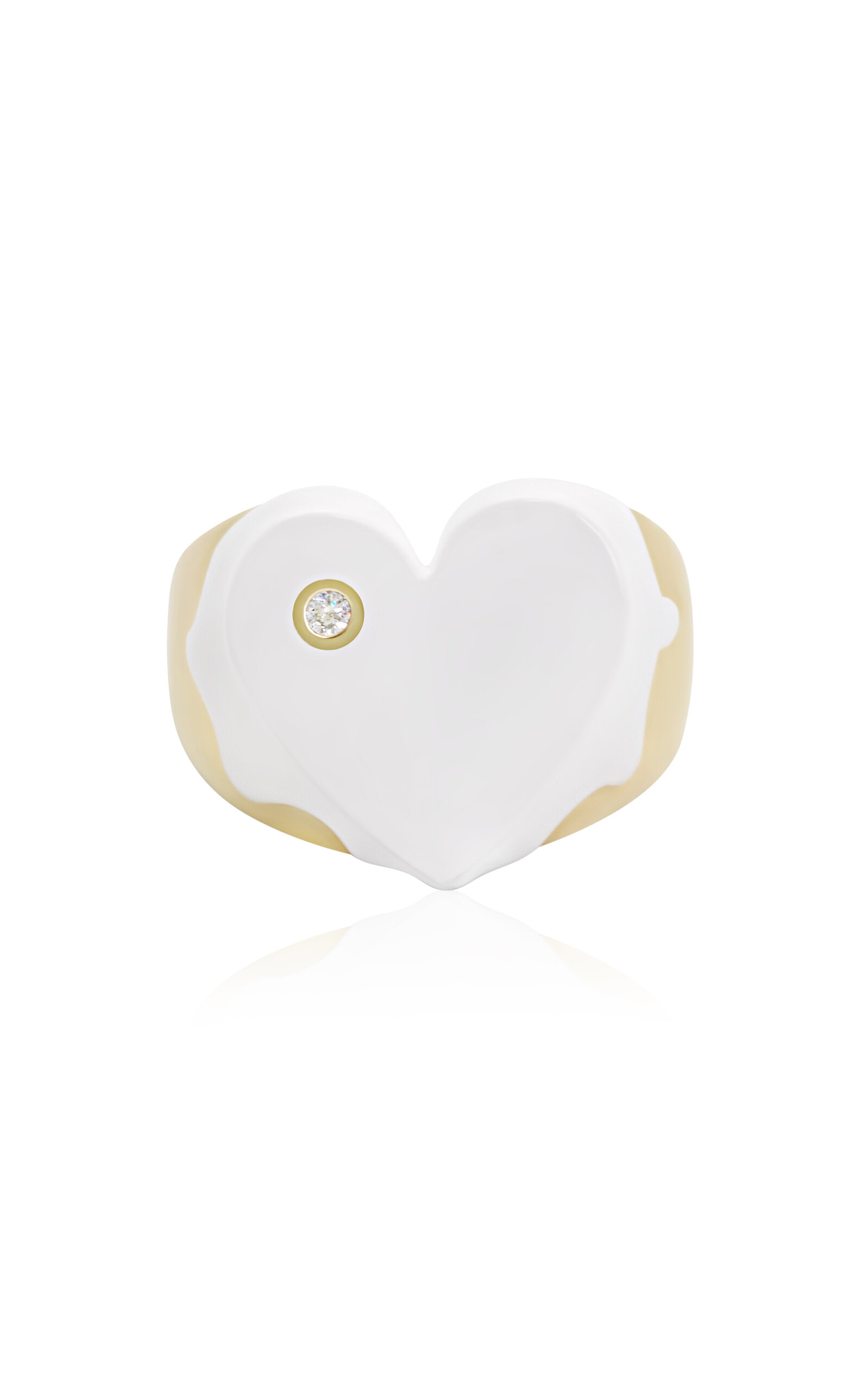 Aisha Baker Sweet Love 18k Gold Diamond Ring In White