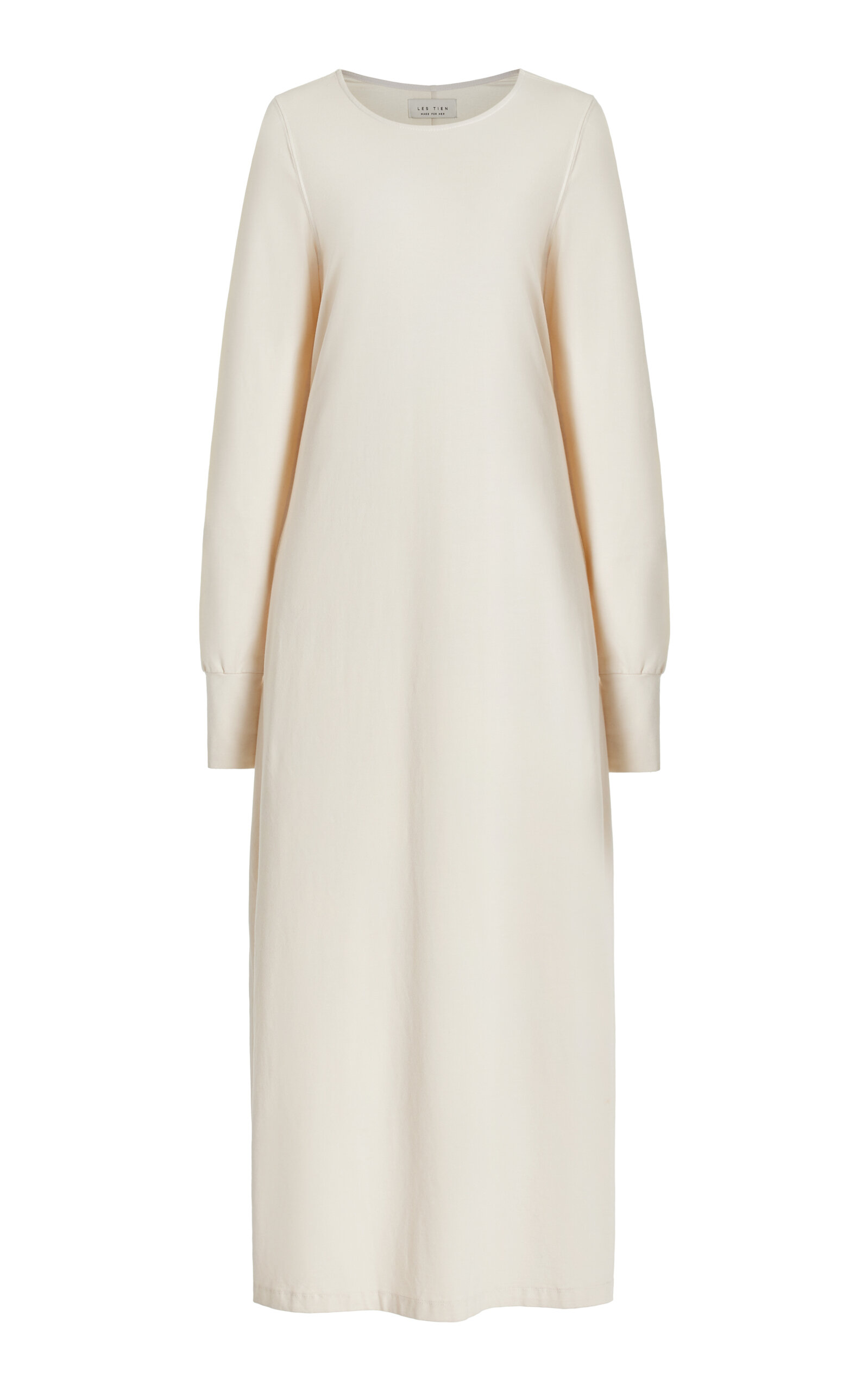 Les Tien Lily Cotton Maxi Dress In Ivory