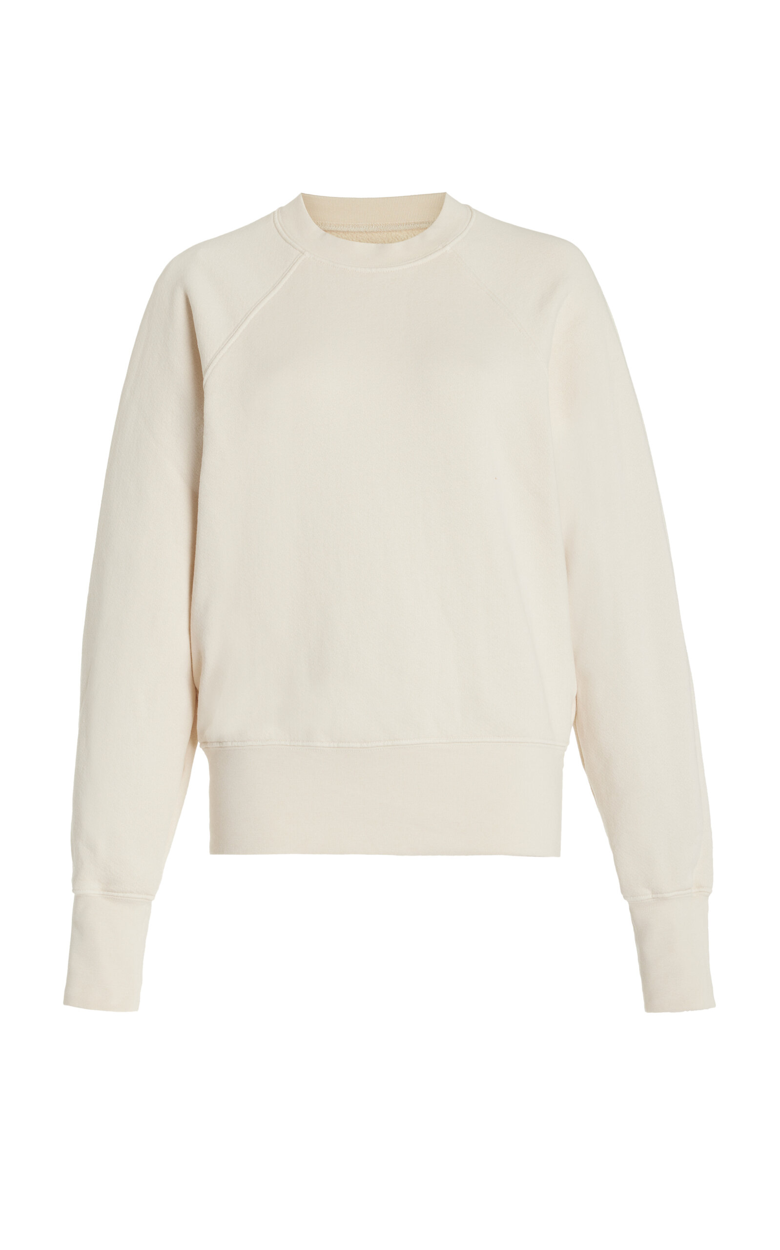 Les Tien Linda Classic Raglan-sleeve Cotton Sweatshirt In Ivory