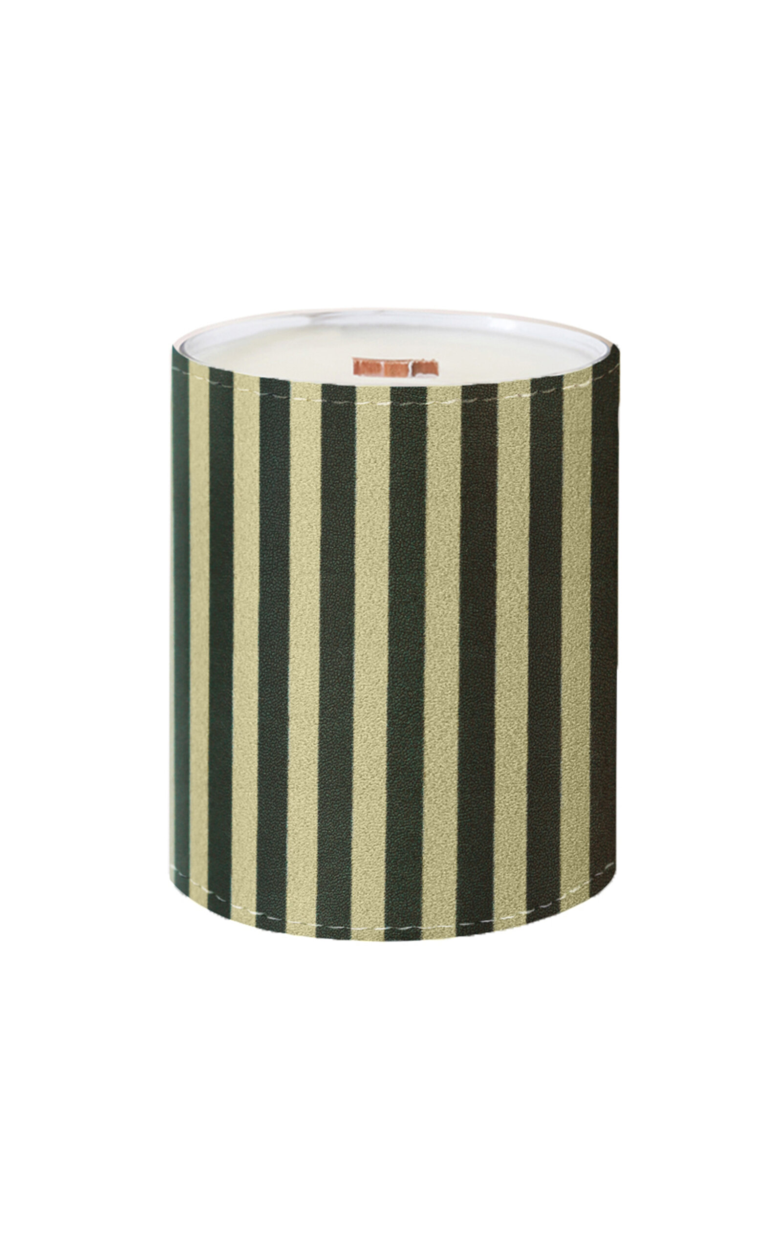Alepel X Lainy Hedaya Sunset Soiree Leather Candle Holder In Green