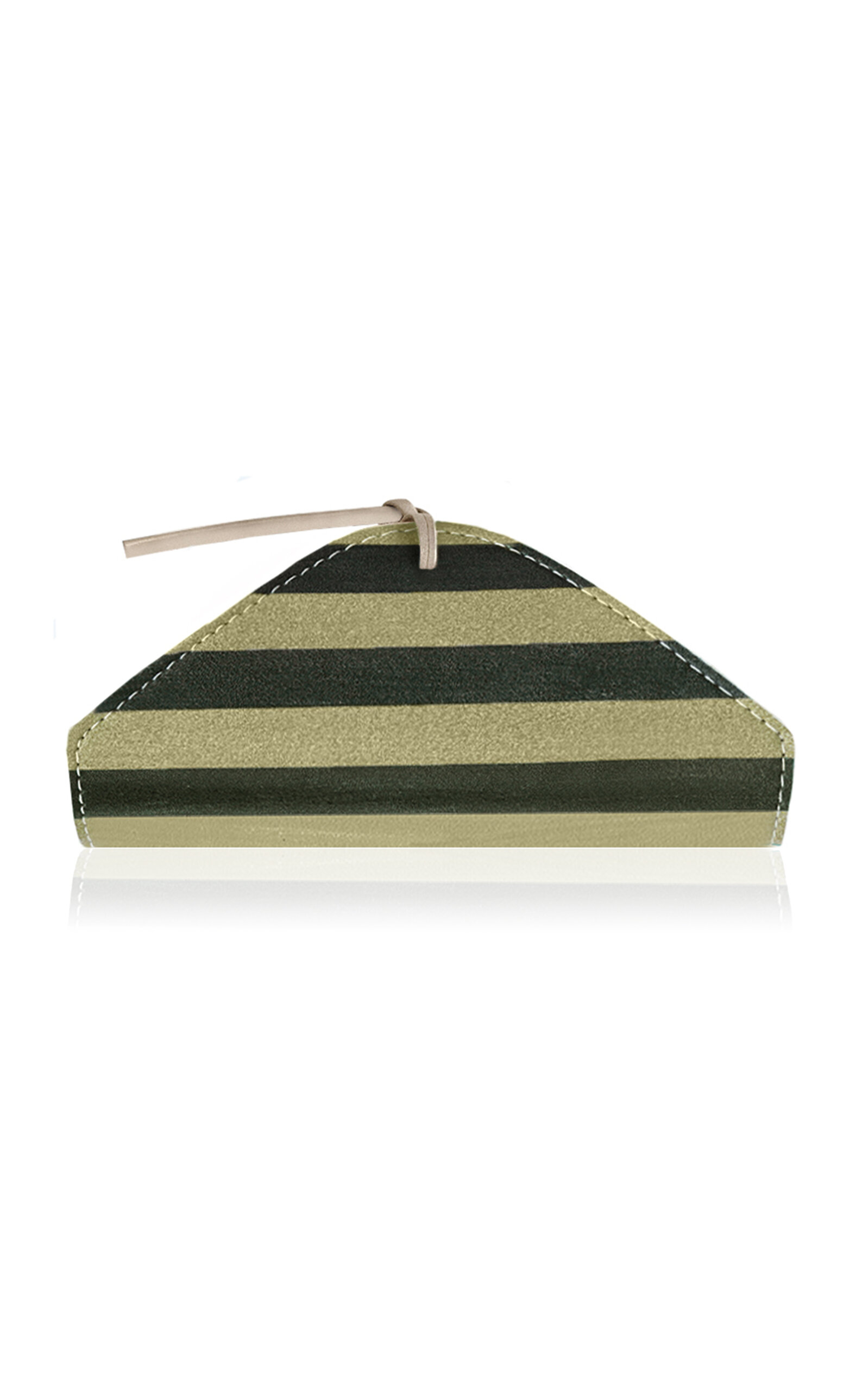 Alepel X Lainy Hedaya Sunset Soiree Leather Napkin Holder In Green