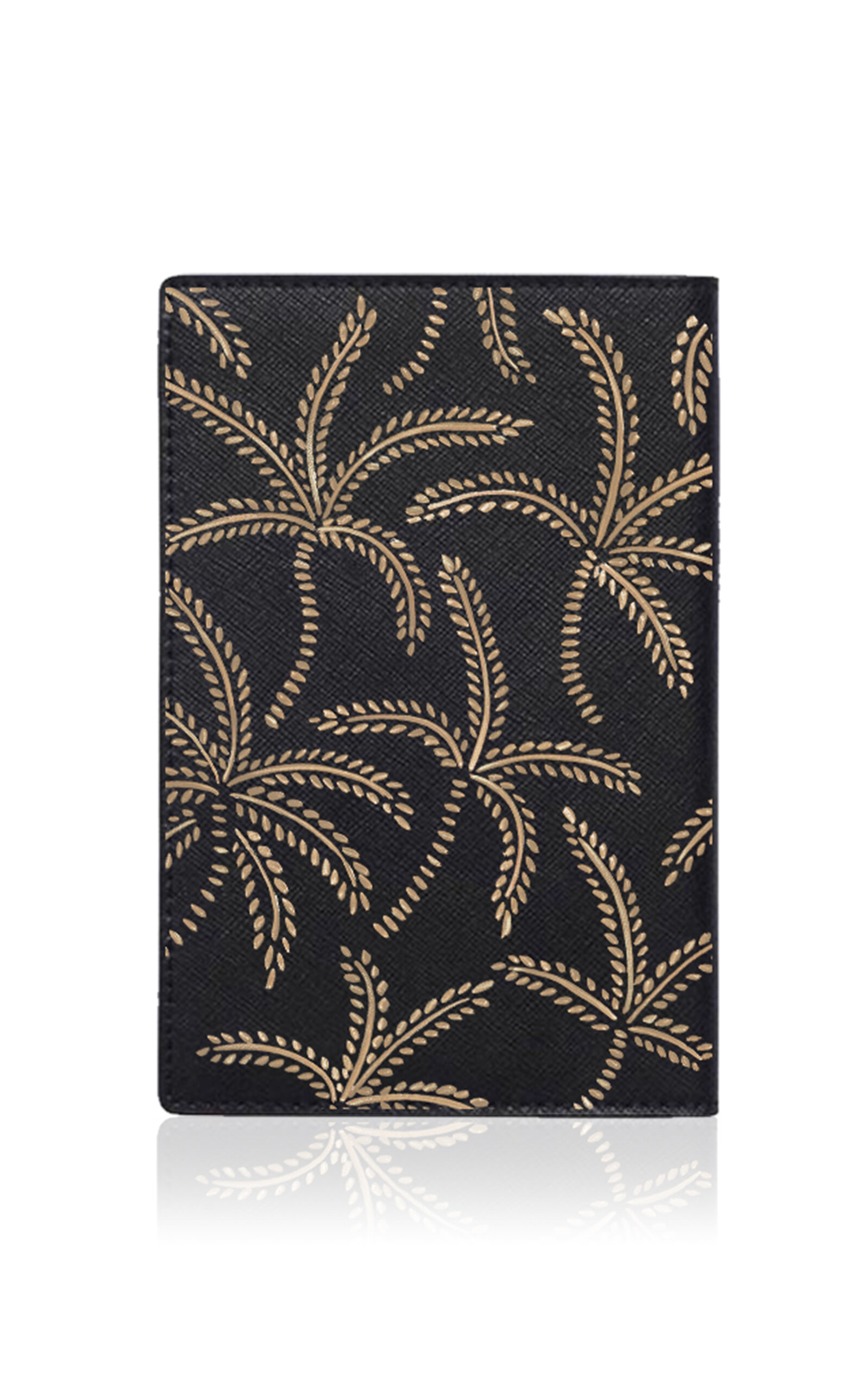 Alepel Abstract Palms Leather Passport Holder - Nude - Women's Clothing