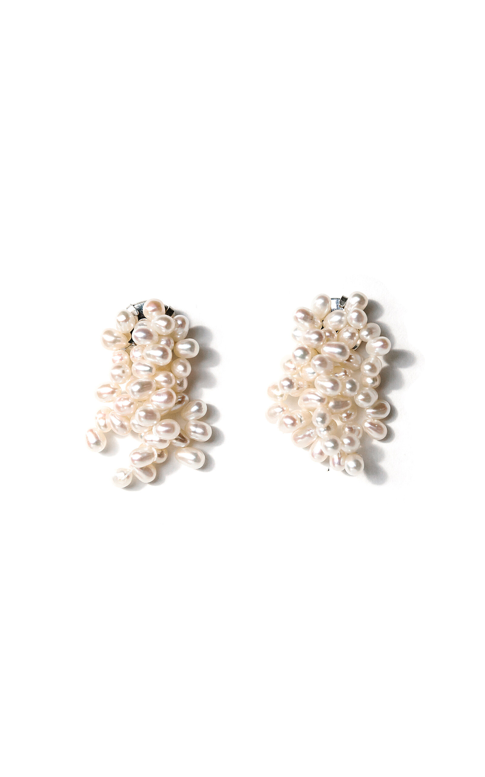 Jasmin Sparrow Mini Mermaid Pearl Earrings In White