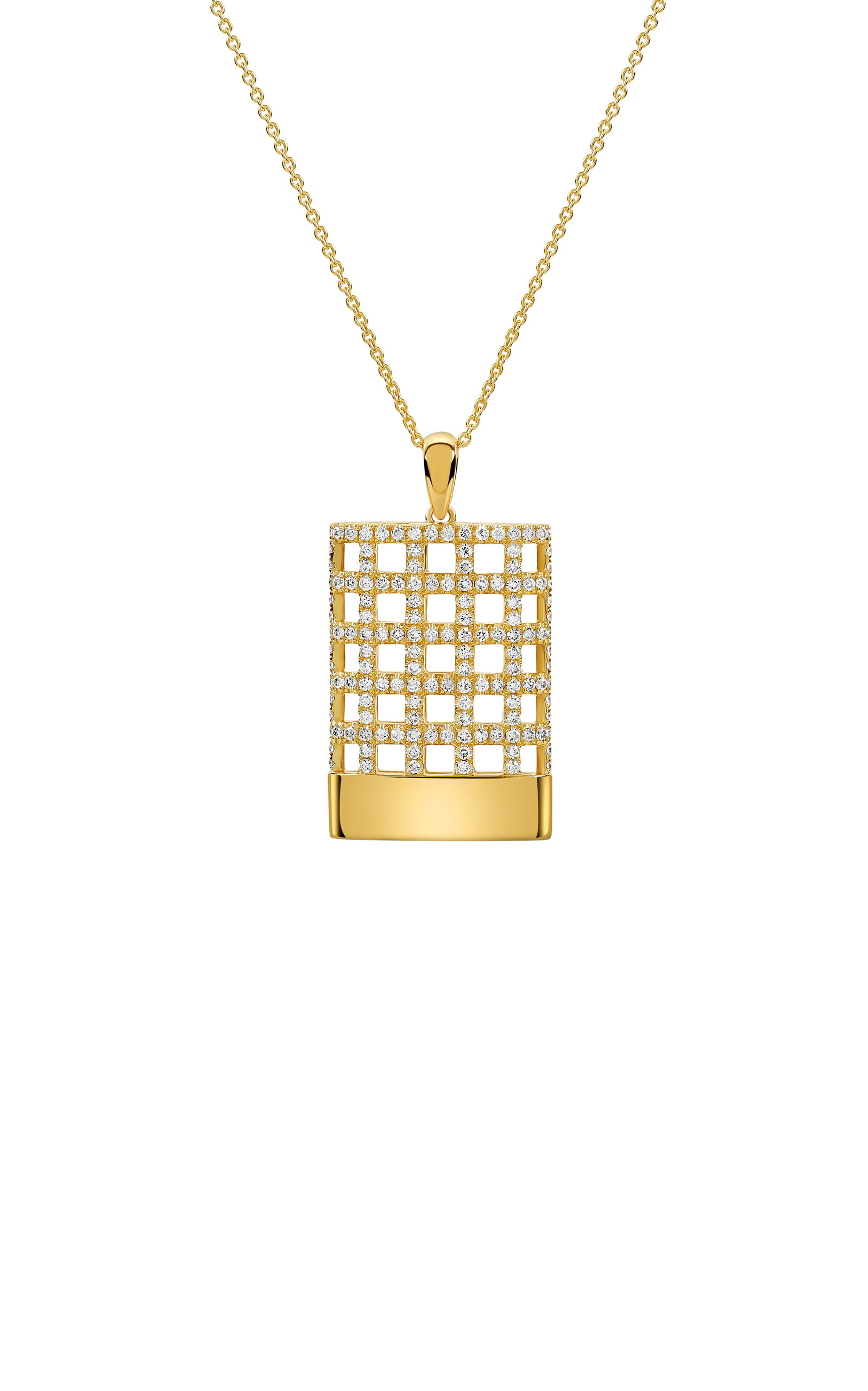MAISON TJOENG 18K YELLOW GOLD MERIDIAN PENDANT & CHAIN