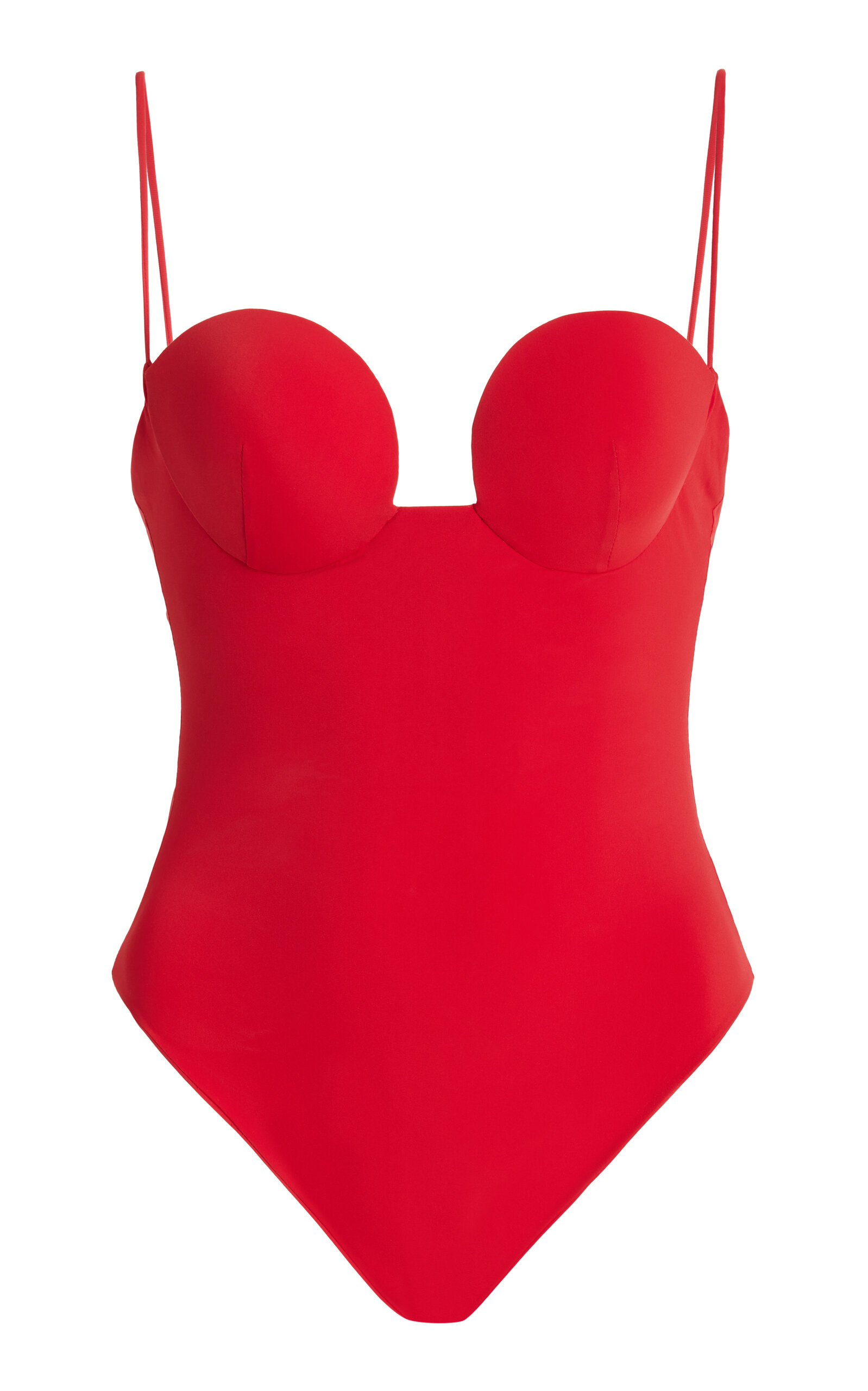 Magda Butrym Red Retro Bustier One-piece Swimsuit In Red