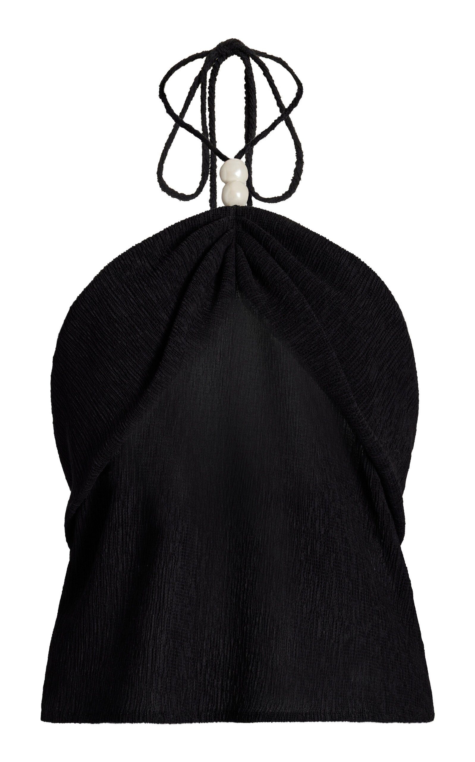 Magda Butrym Halterneck Crop Top In Black