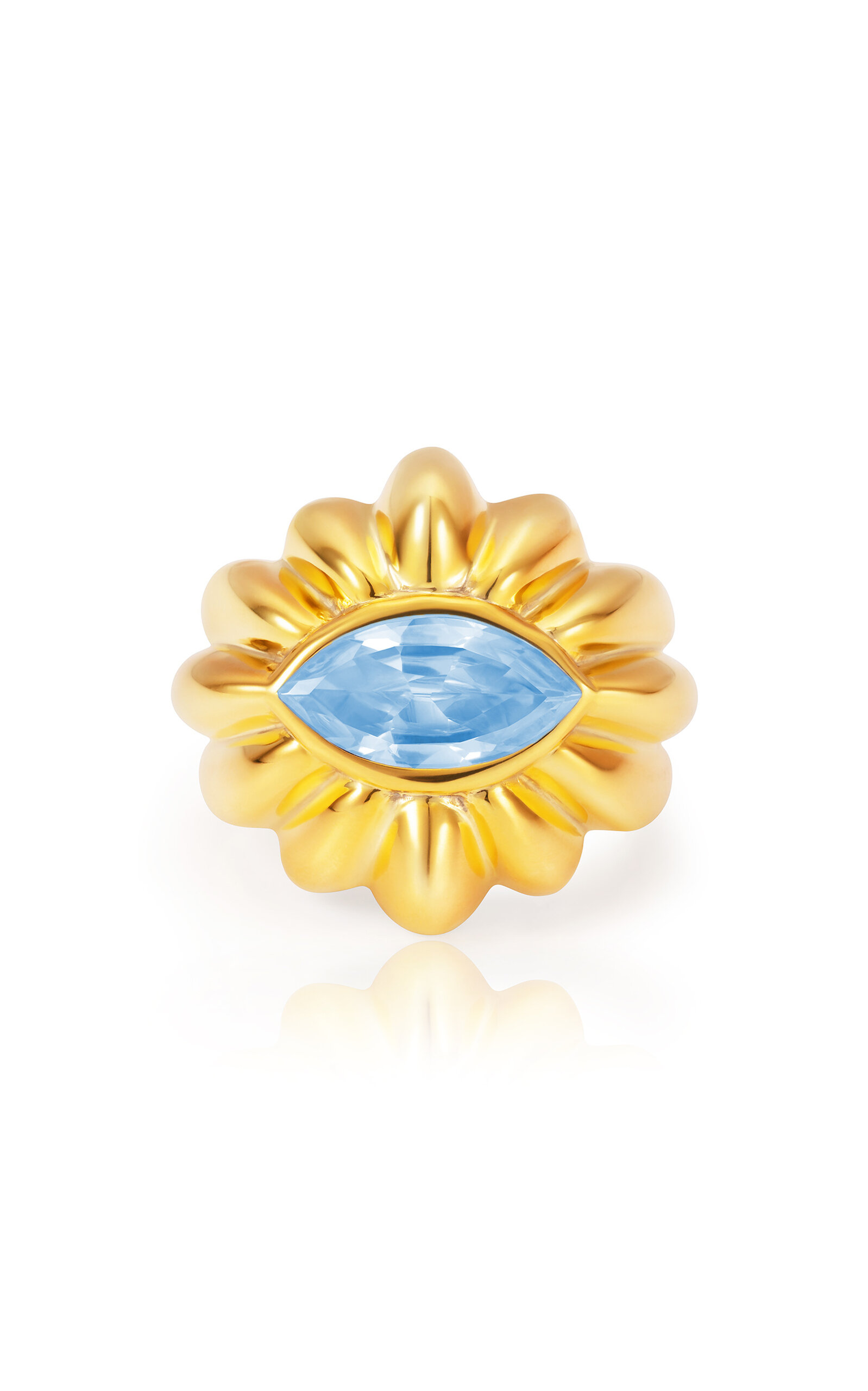 Let's Watch the Sunset 18K Yellow Gold Topaz Ring