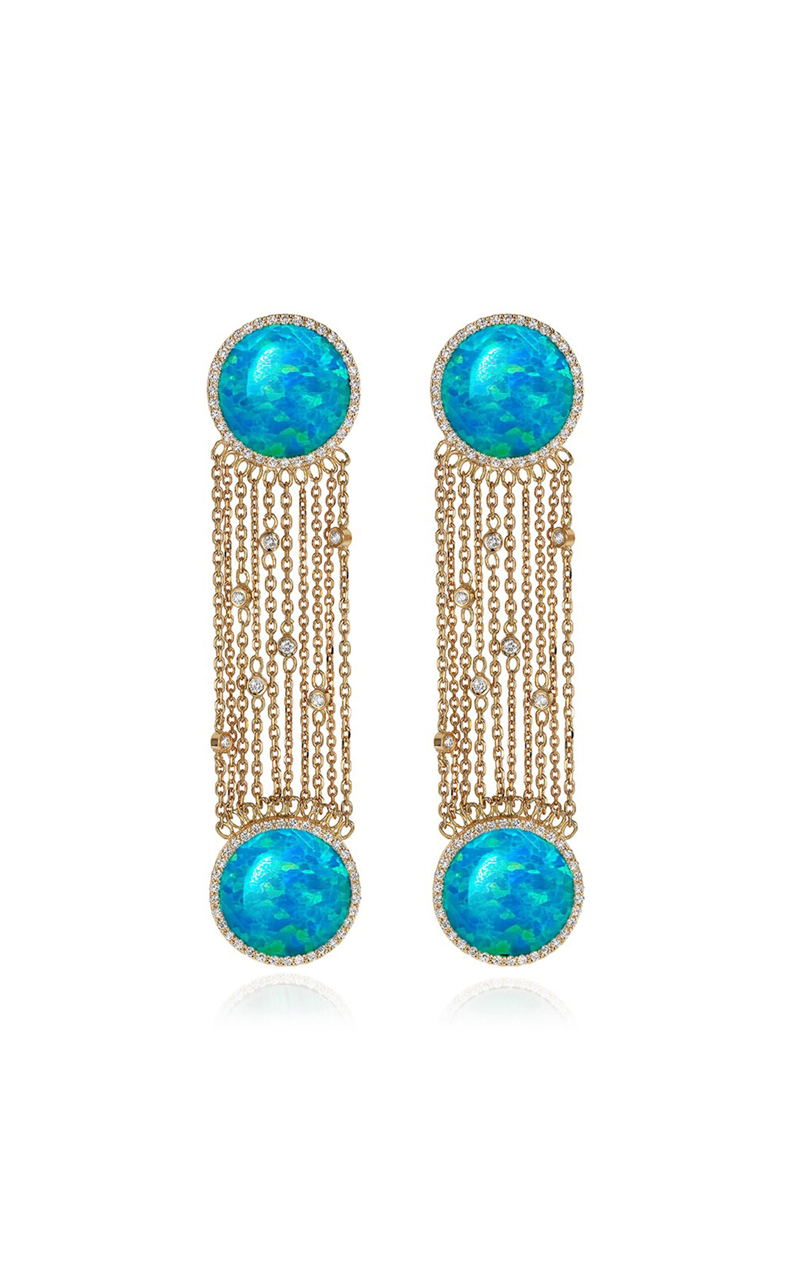 Ready 2 Discover 18K Yellow Gold Opal Earrings
