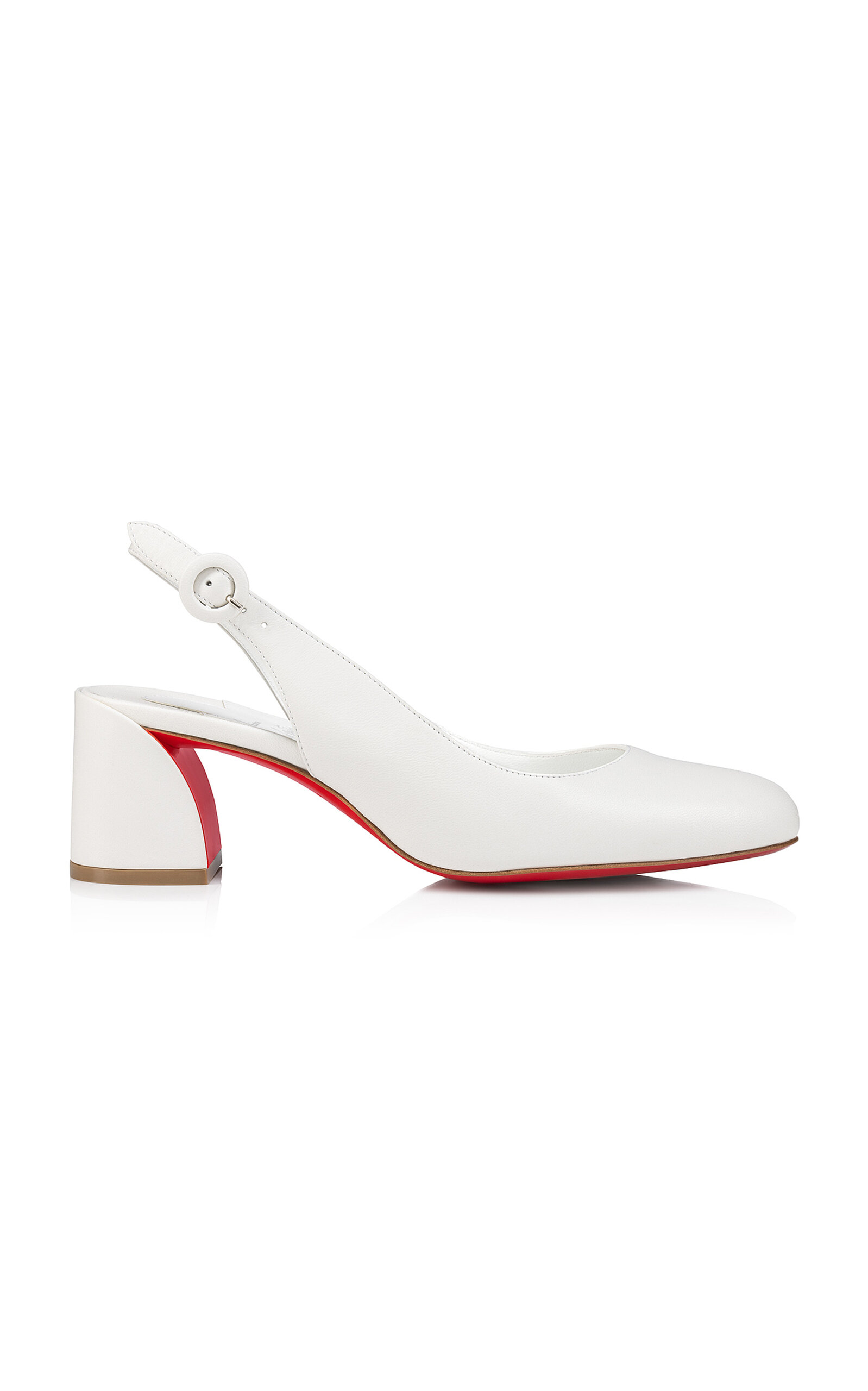 Shop Christian Louboutin So Jane 55mm Leather Slingback Pumps In White