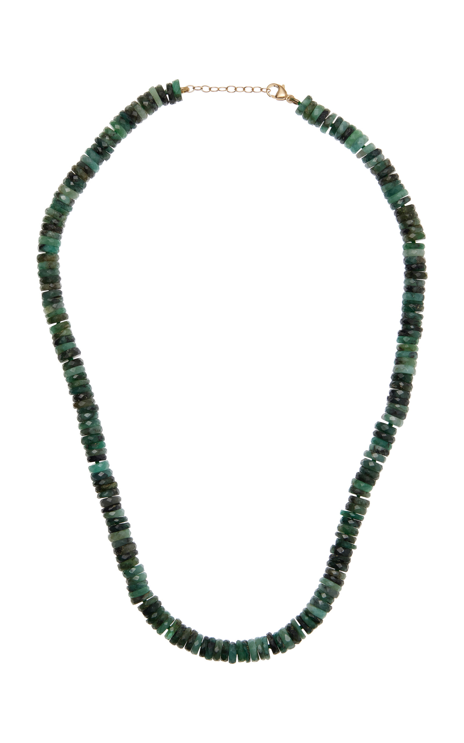 Jia Jia 14k Yellow Gold Emerald Necklace In Green