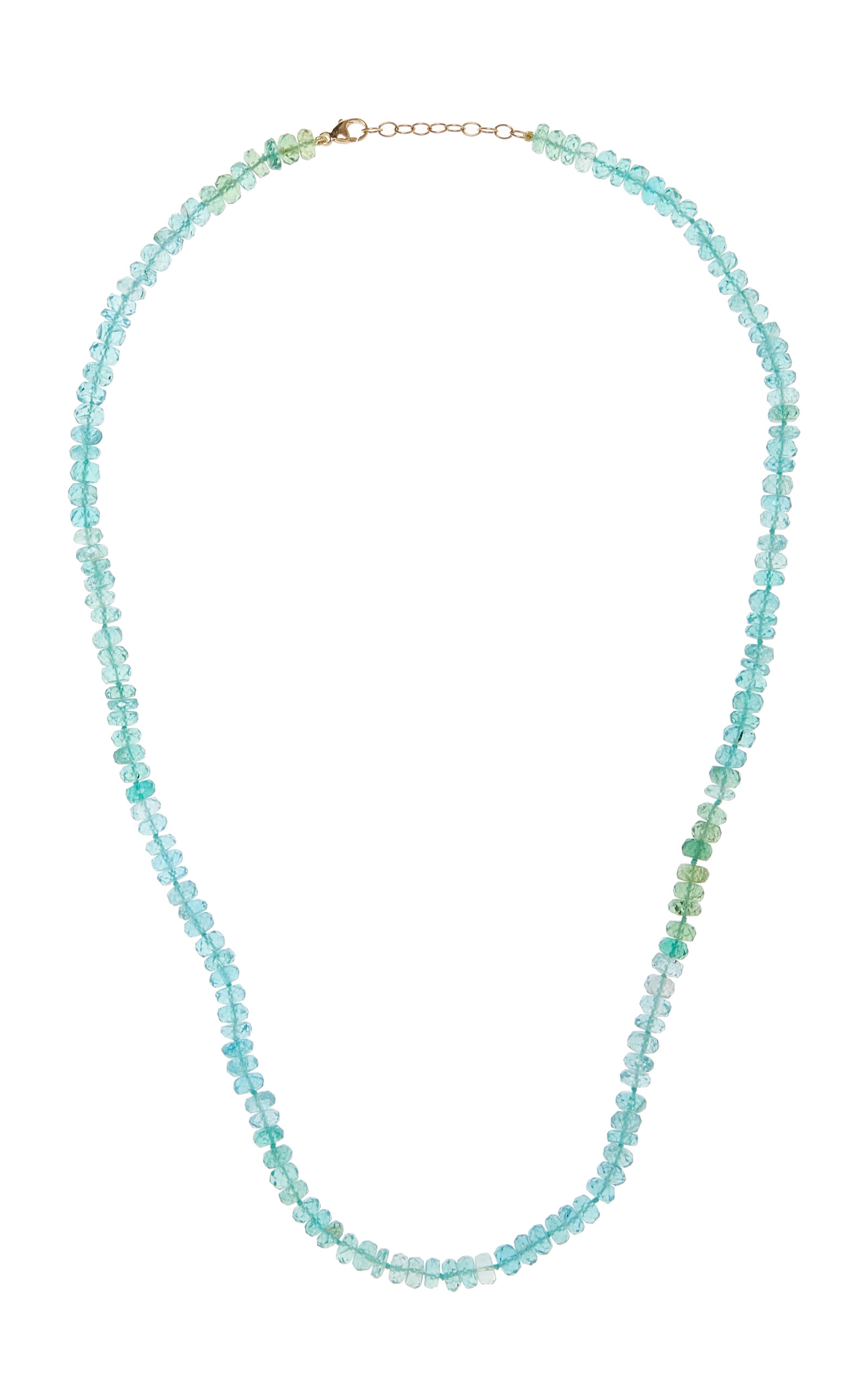 Jia Jia 14k Yellow Gold Amazonite And Crystal Necklace In Blue