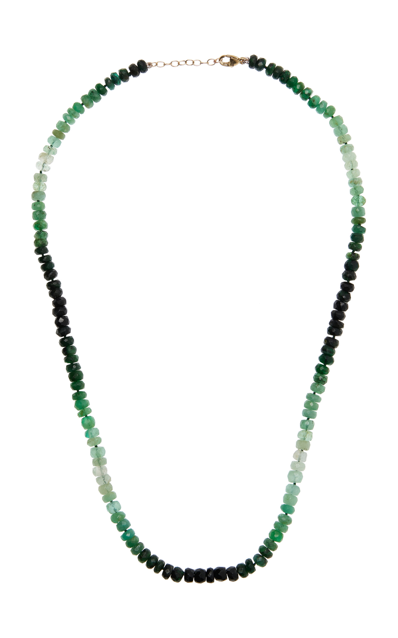 Jia Jia The Arizona Jumbo 14k Yellow Gold Emerald Necklace In Green