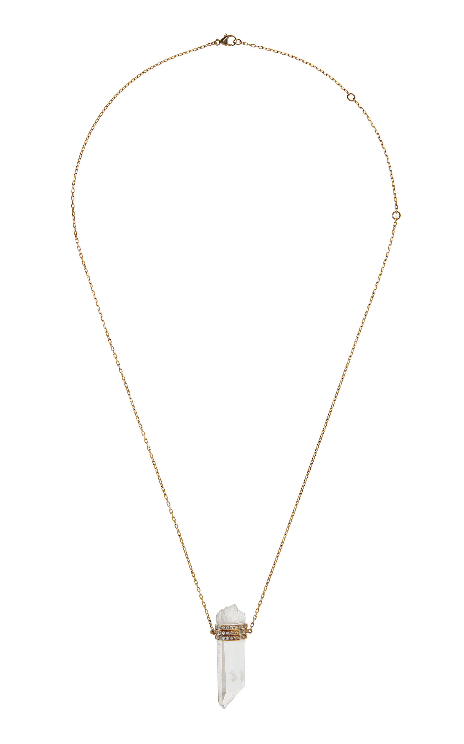 Jia Jia 14k Gold Crystal Quartz And Diamond Necklace