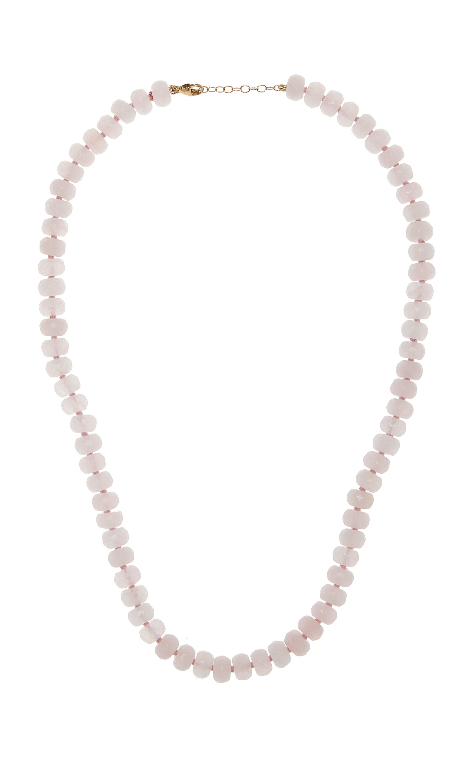 Jia Jia 14k Yellow Gold Quartz Necklace In Pink