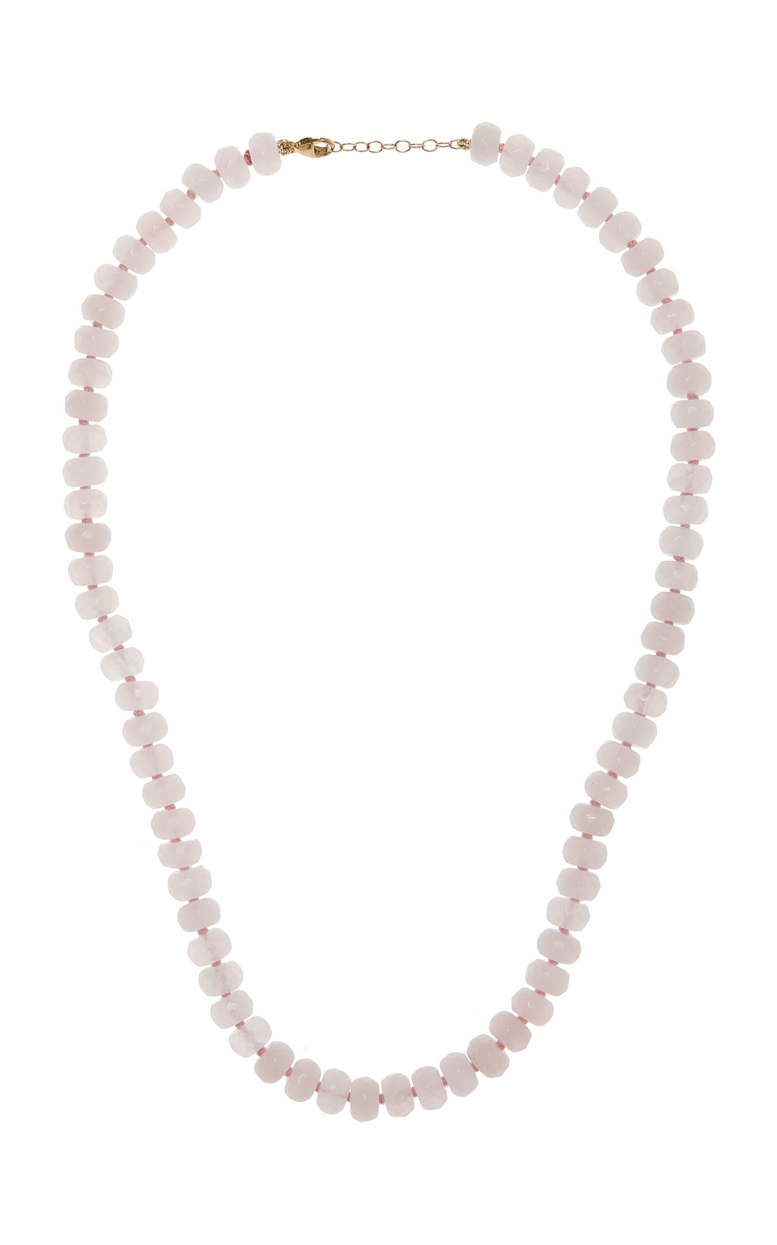 Jia Jia 14k Yellow Gold Quartz Necklace In Pink