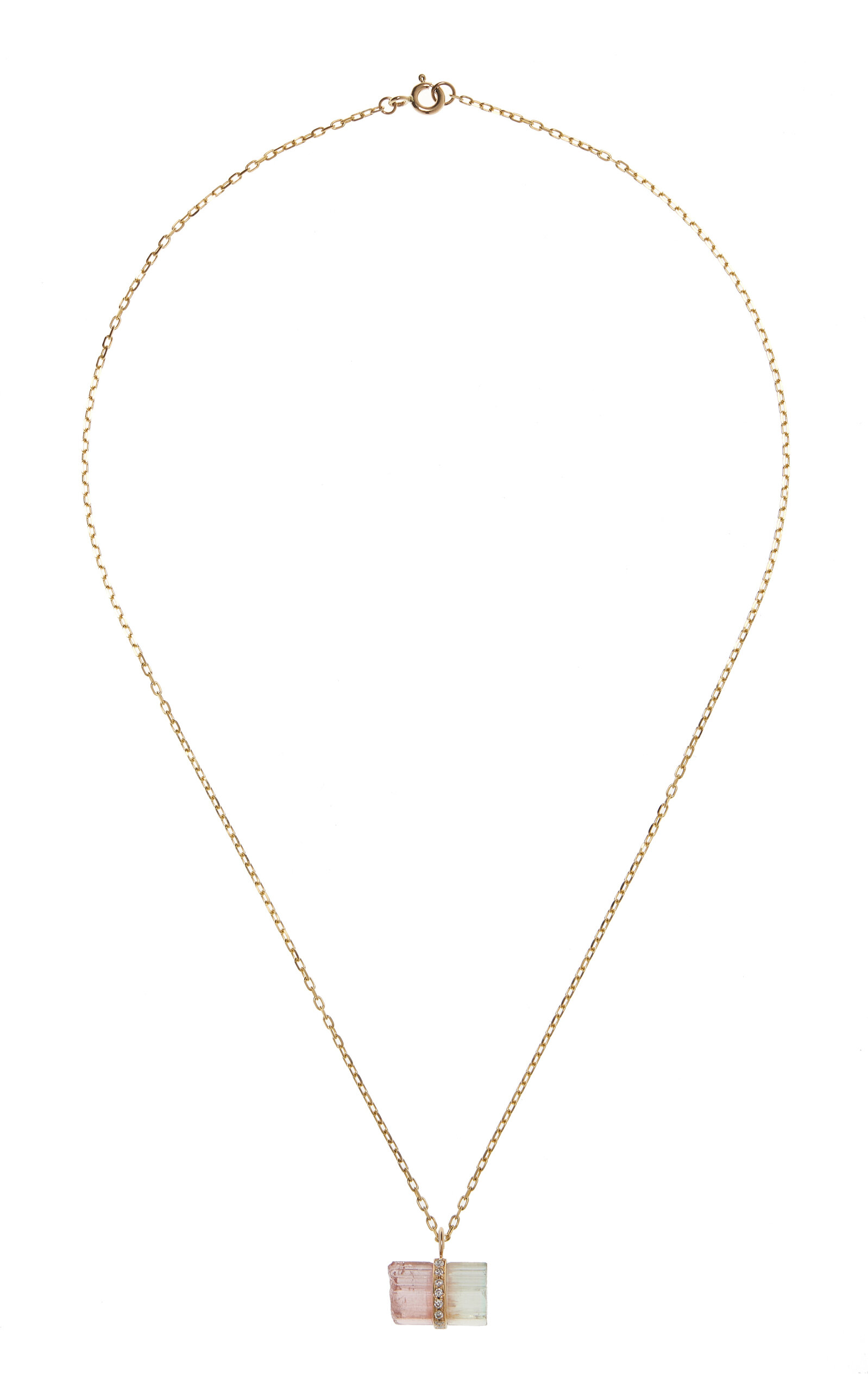 JIA JIA 14kt yellow gold Purple Dahlia turquoise necklace - Pink