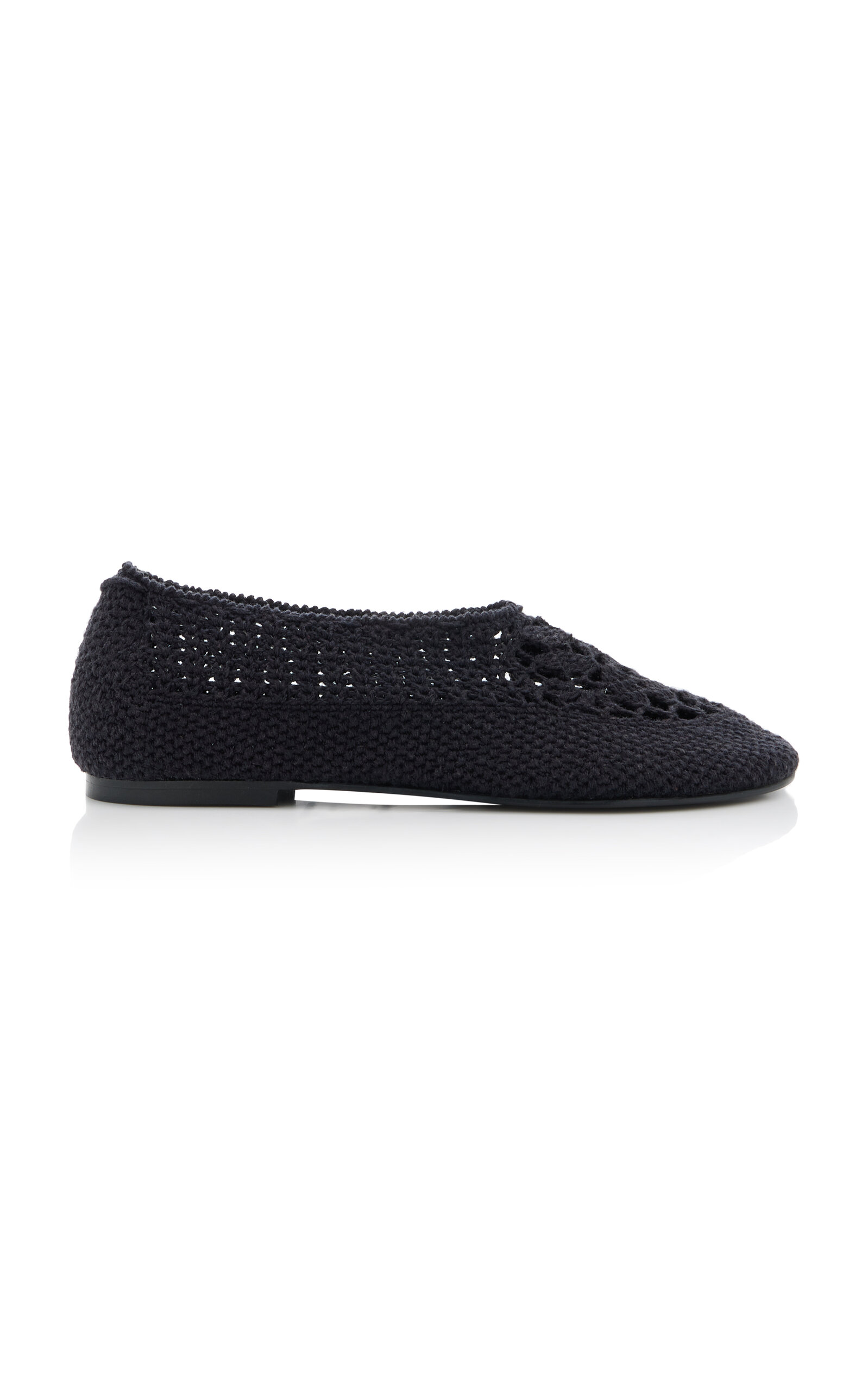 Hvoya Merezhyvni Woven Flats In Black