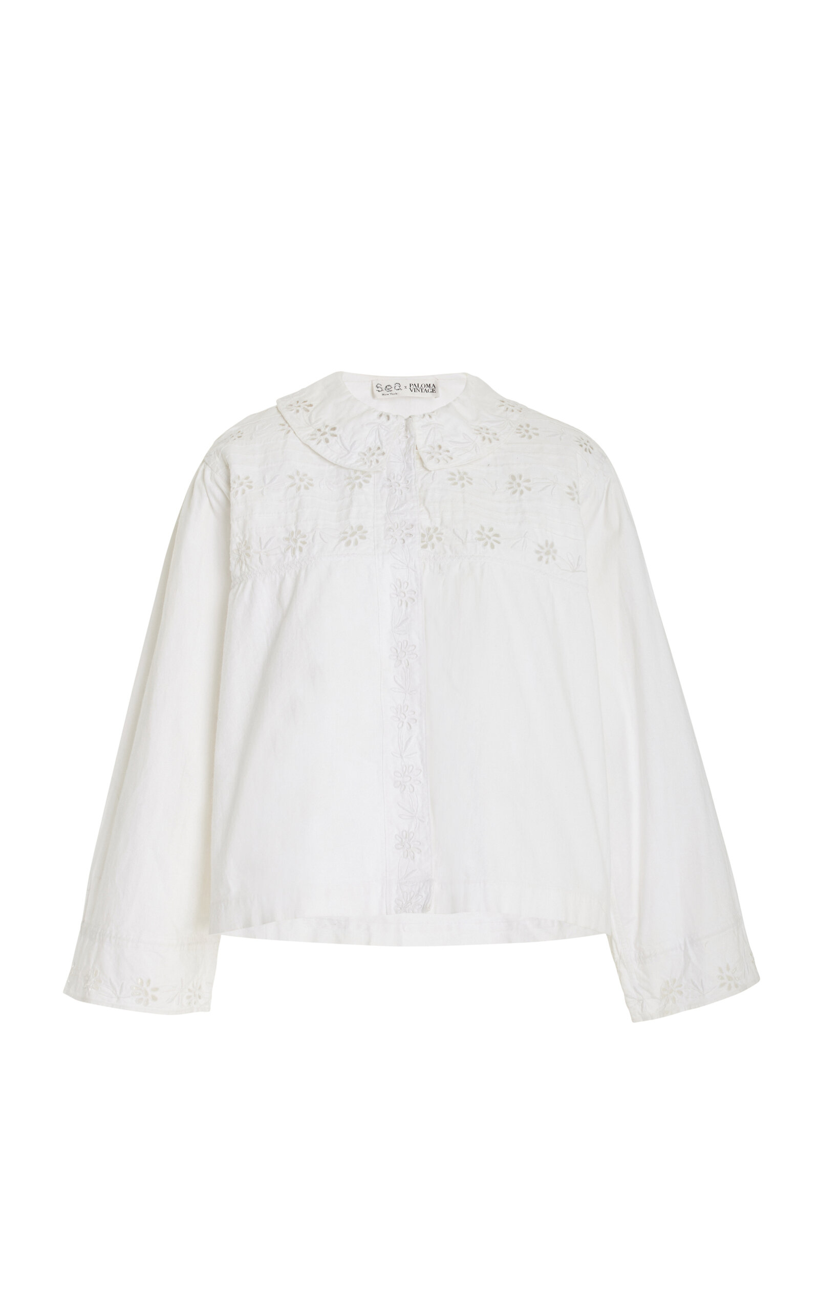 Sea X Paloma Vintage Paloma Eyelet Cotton Top In White