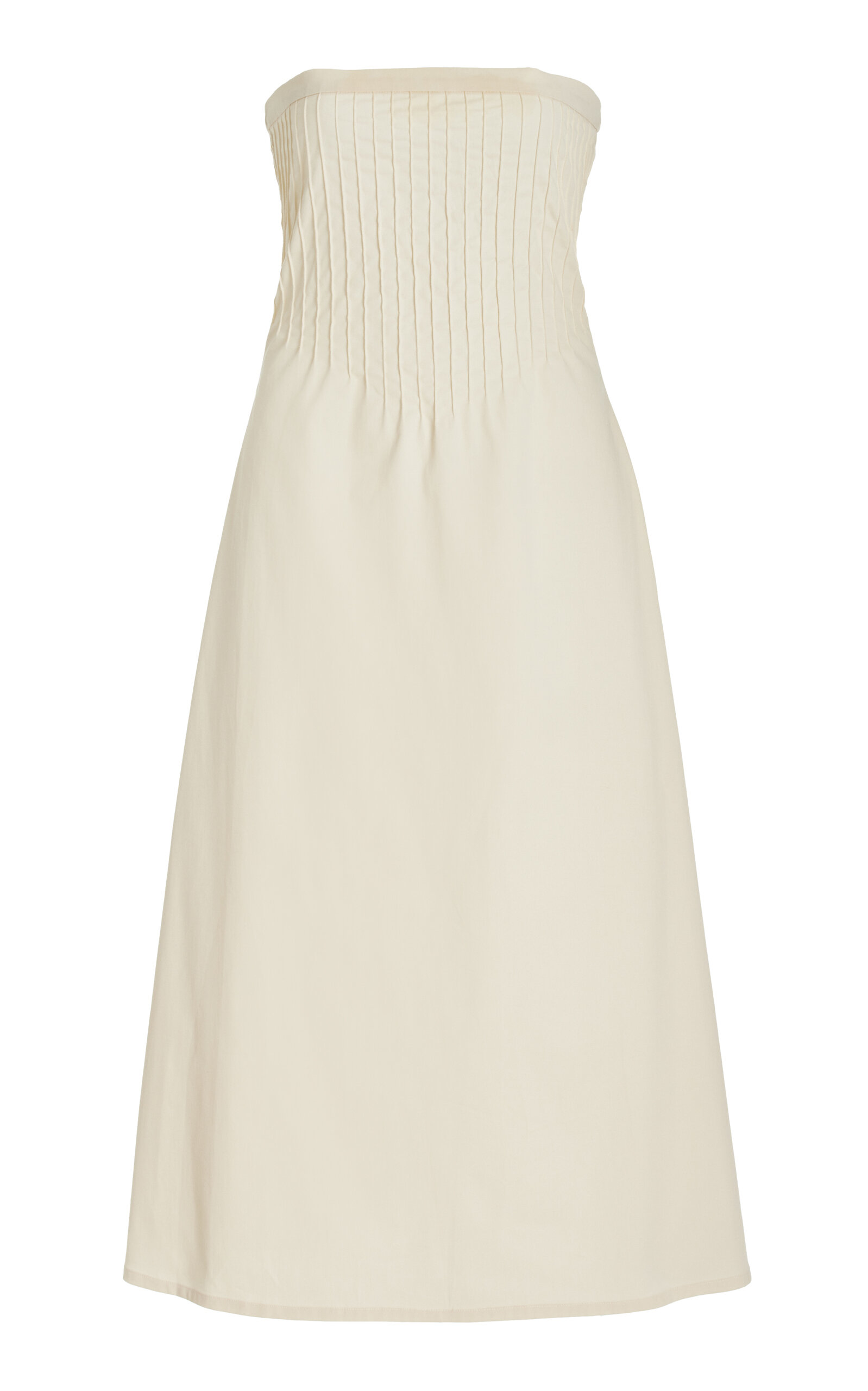 Marlies Grace Lou Cotton-blend Midi Dress In Off-white